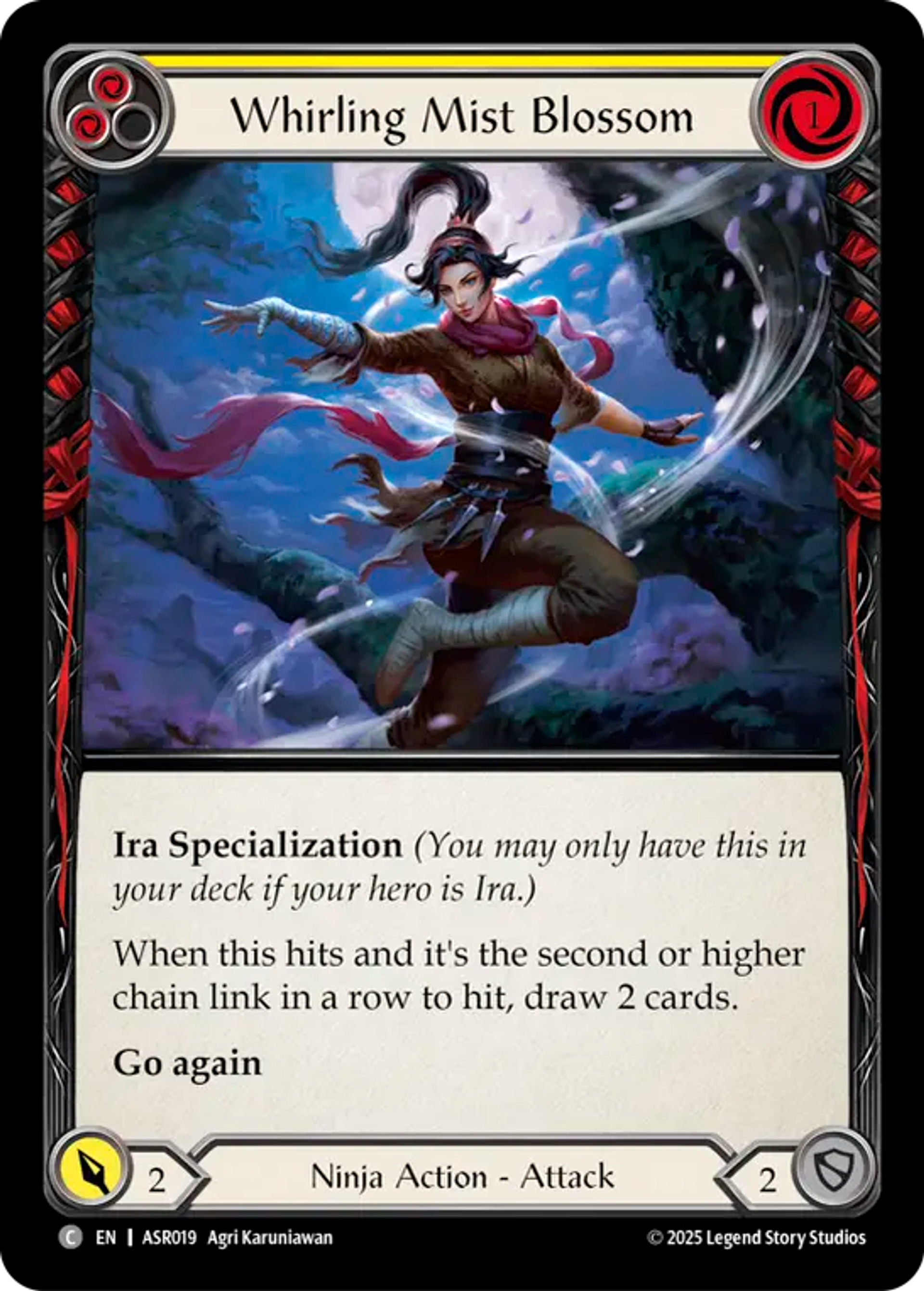 Whirling Mist Blossom (Yellow) — Armory Deck - Ira, Scarlet Revenger — Flesh and Blood