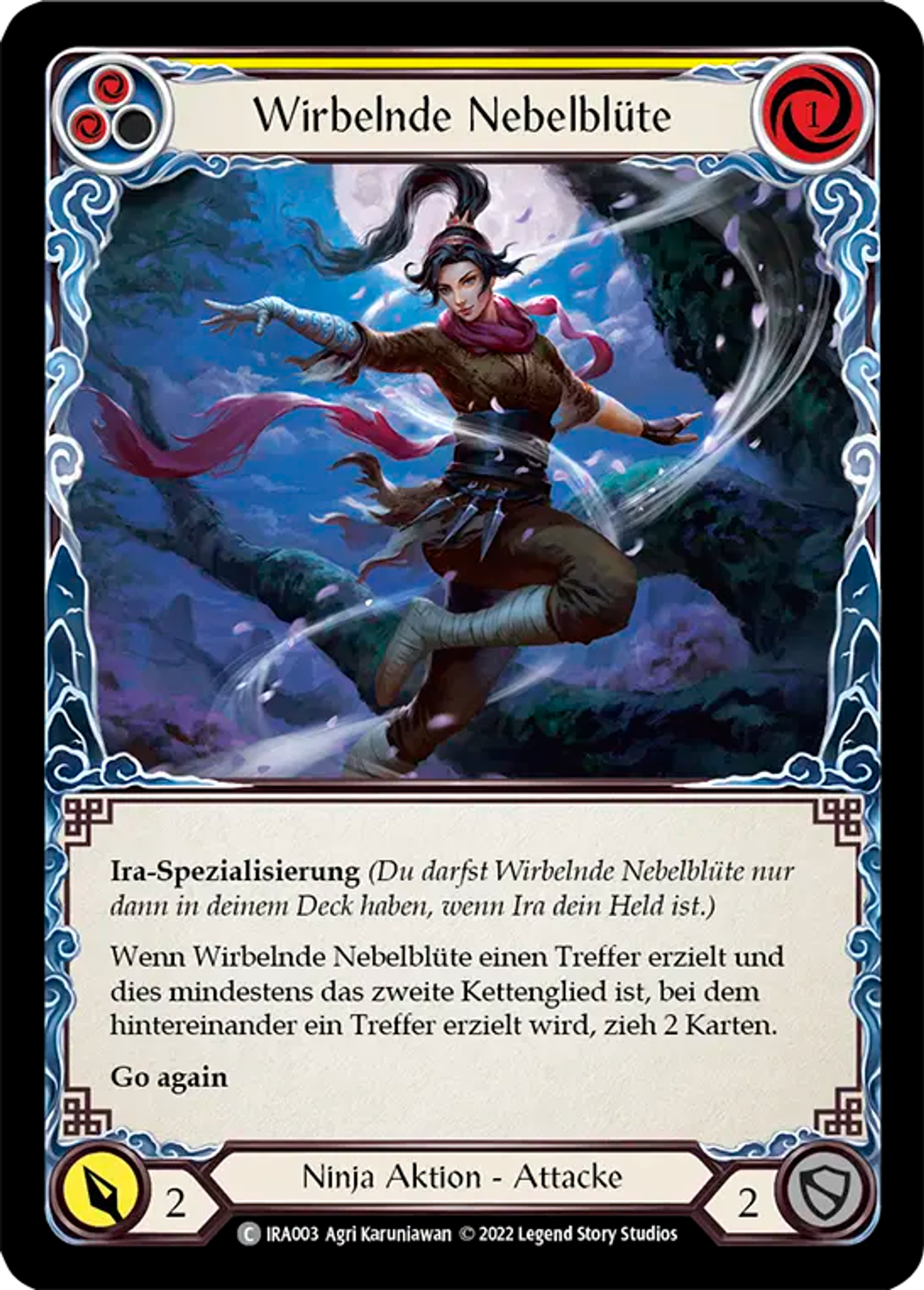 Whirling Mist Blossom (Yellow) — Ira Welcome Deck (2022) — Flesh and Blood