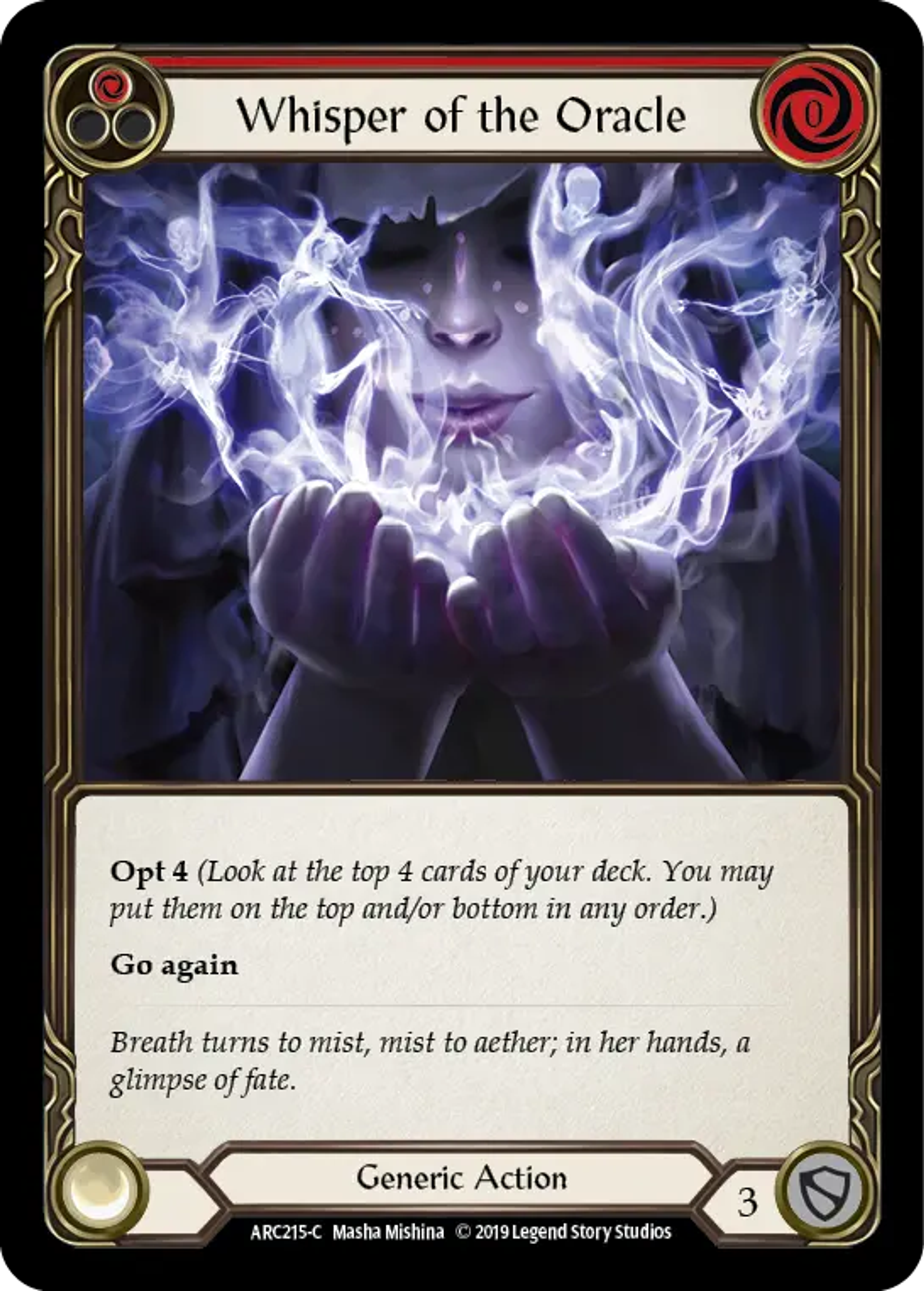 Whisper of the Oracle (Red) — Arcane Rising — Flesh and Blood