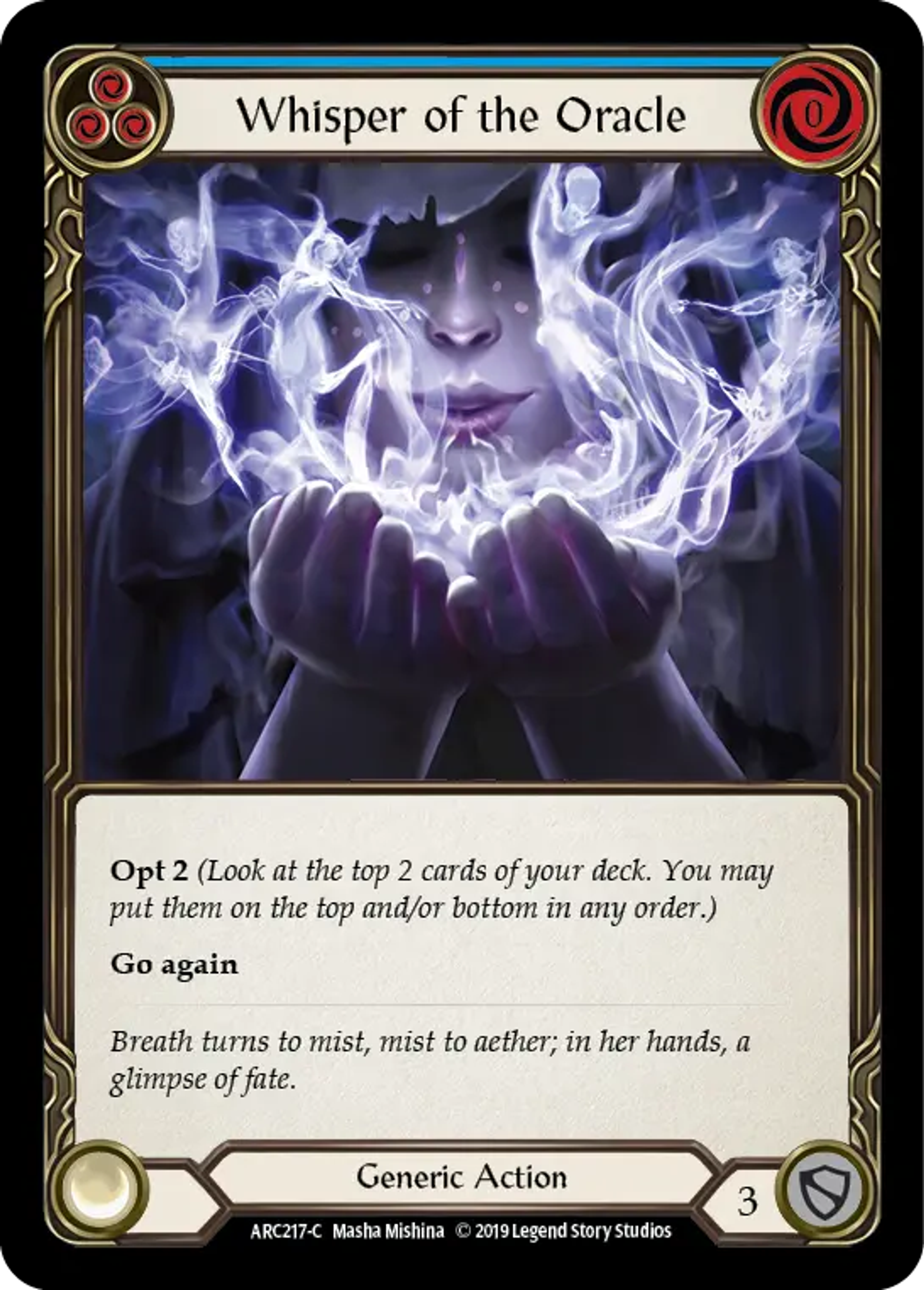 Whisper of the Oracle (Blue) — Arcane Rising — Flesh and Blood