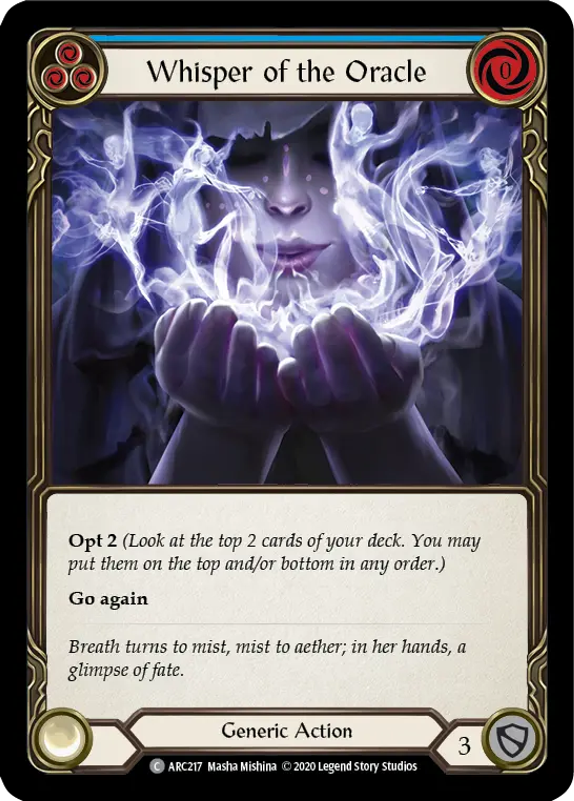 Whisper of the Oracle (Blue) — Arcane Rising - Unlimited — Flesh and Blood