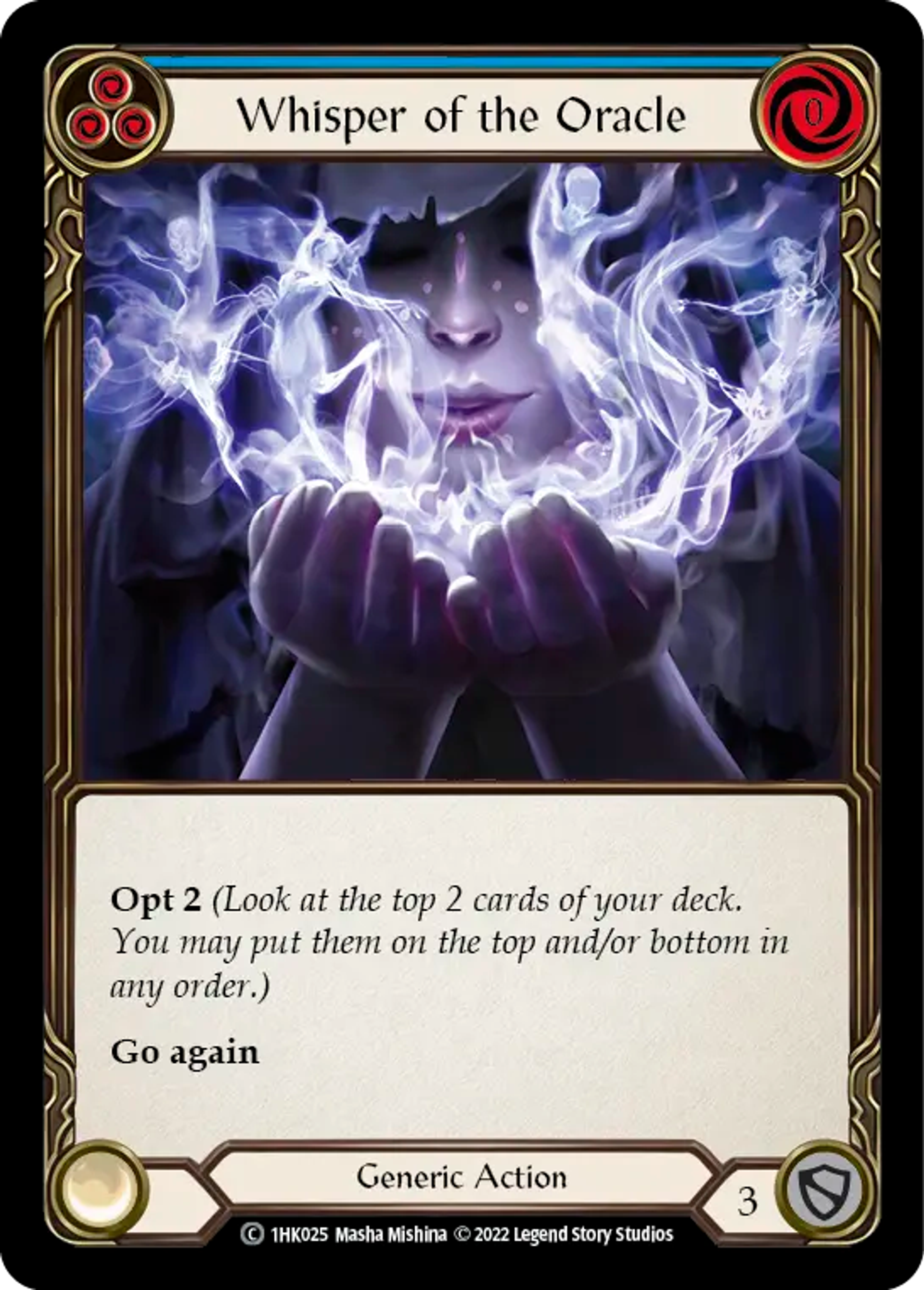 Whisper of the Oracle (Blue) — Kano - Blitz Deck — Flesh and Blood