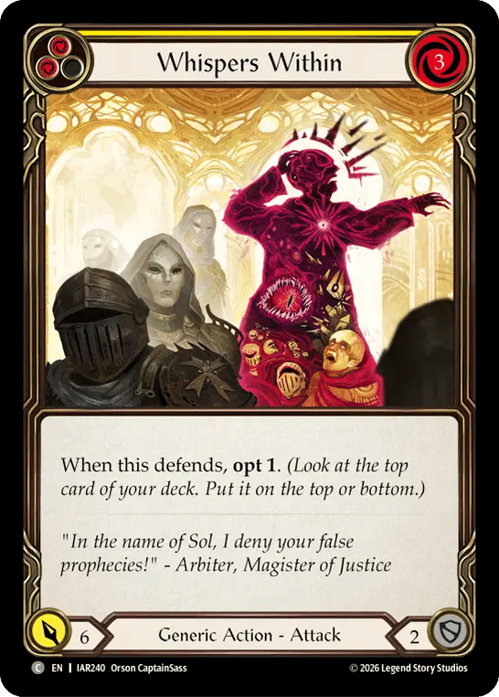 Whispers Within (Yellow) — Usurp the Shadow Throne — Flesh and Blood