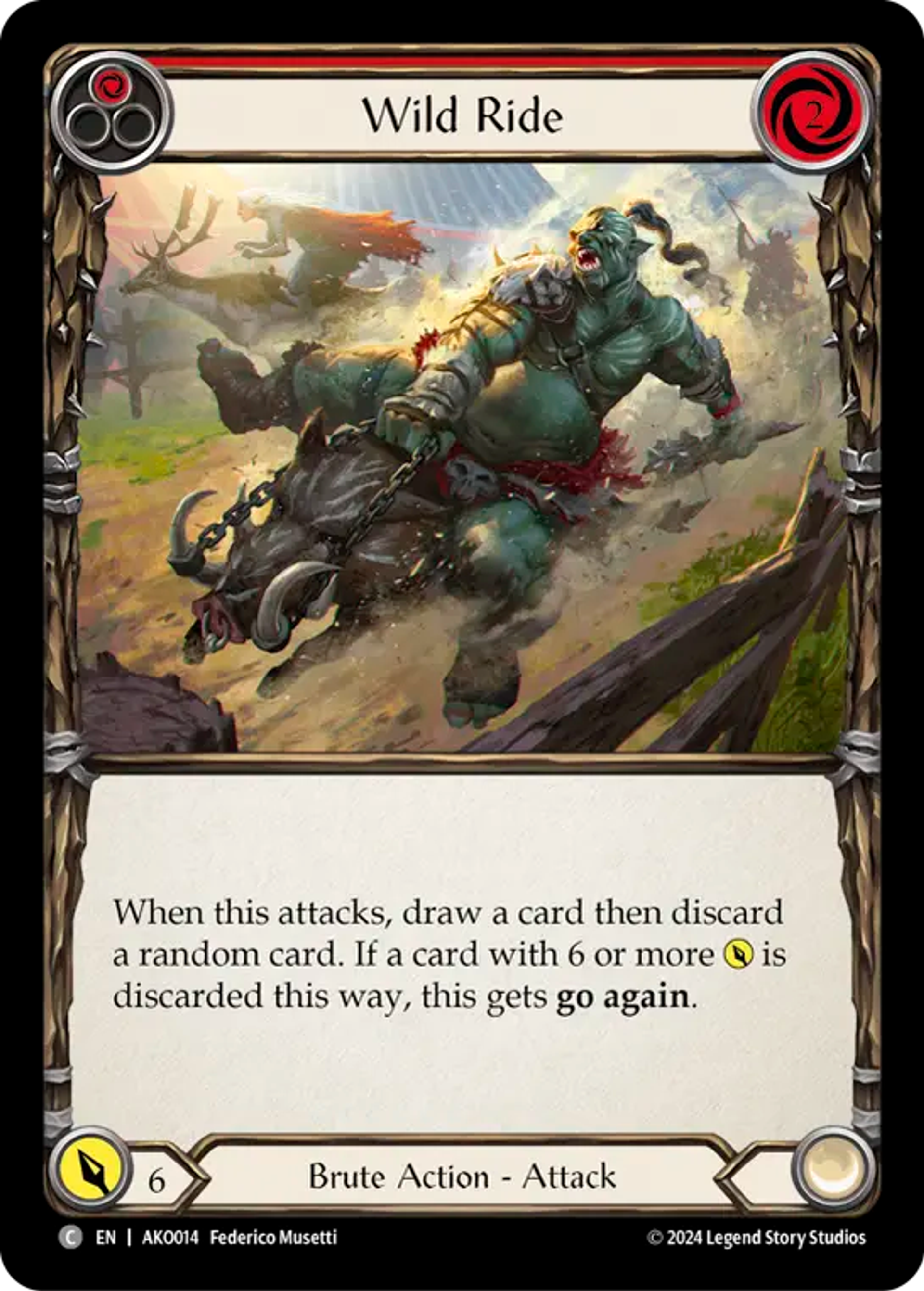 Wild Ride (Red) — Armory Deck - Kayo, Armed and Dangerous — Flesh and Blood
