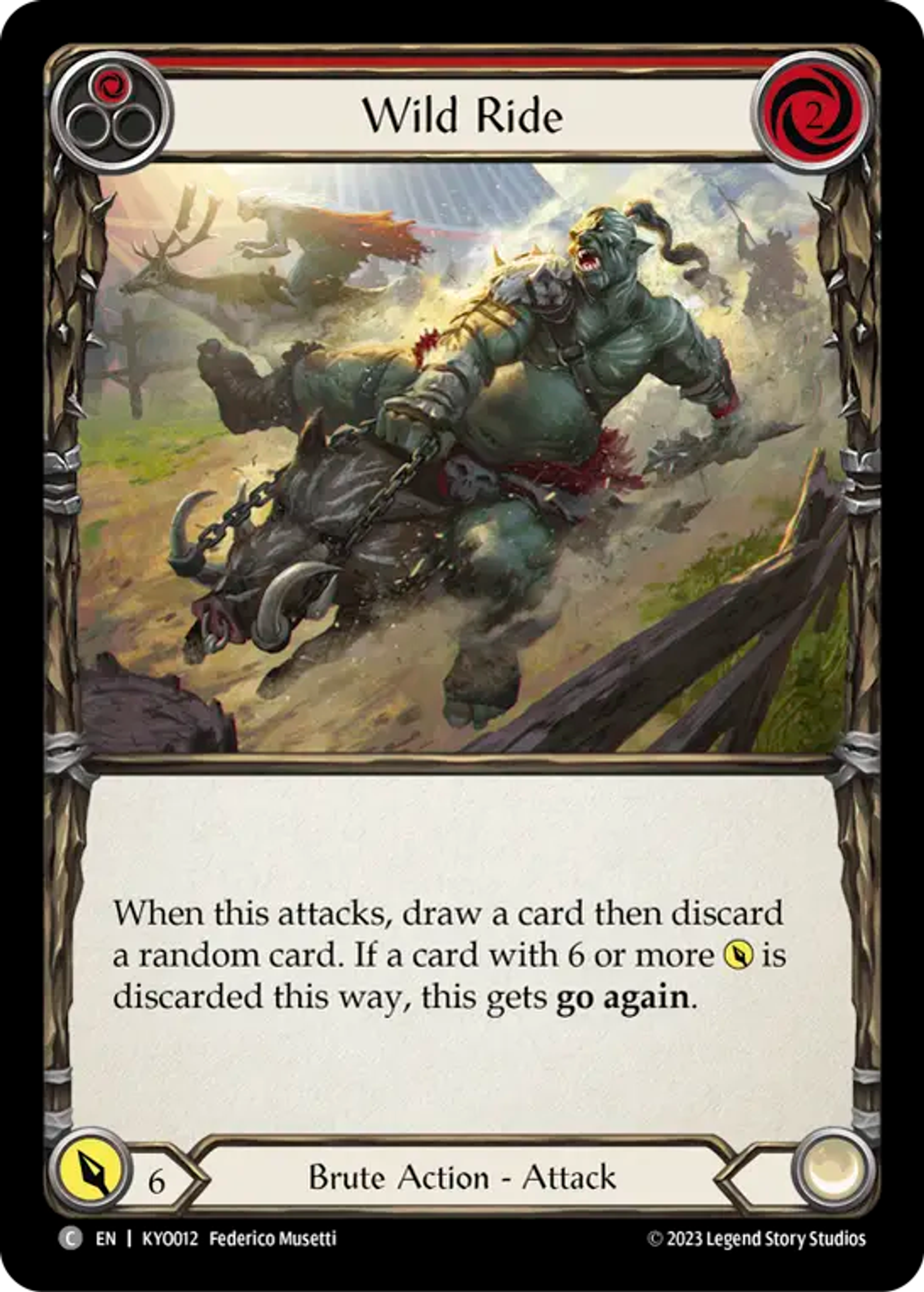 Wild Ride (Red) — Kayo - Heavy Hitters Blitz Deck — Flesh and Blood