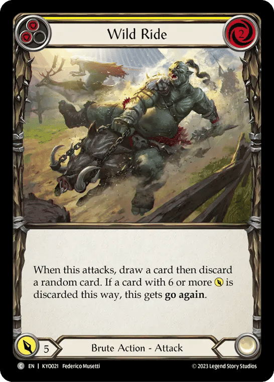 Wild Ride (Yellow) — Kayo - Heavy Hitters Blitz Deck — Flesh and Blood