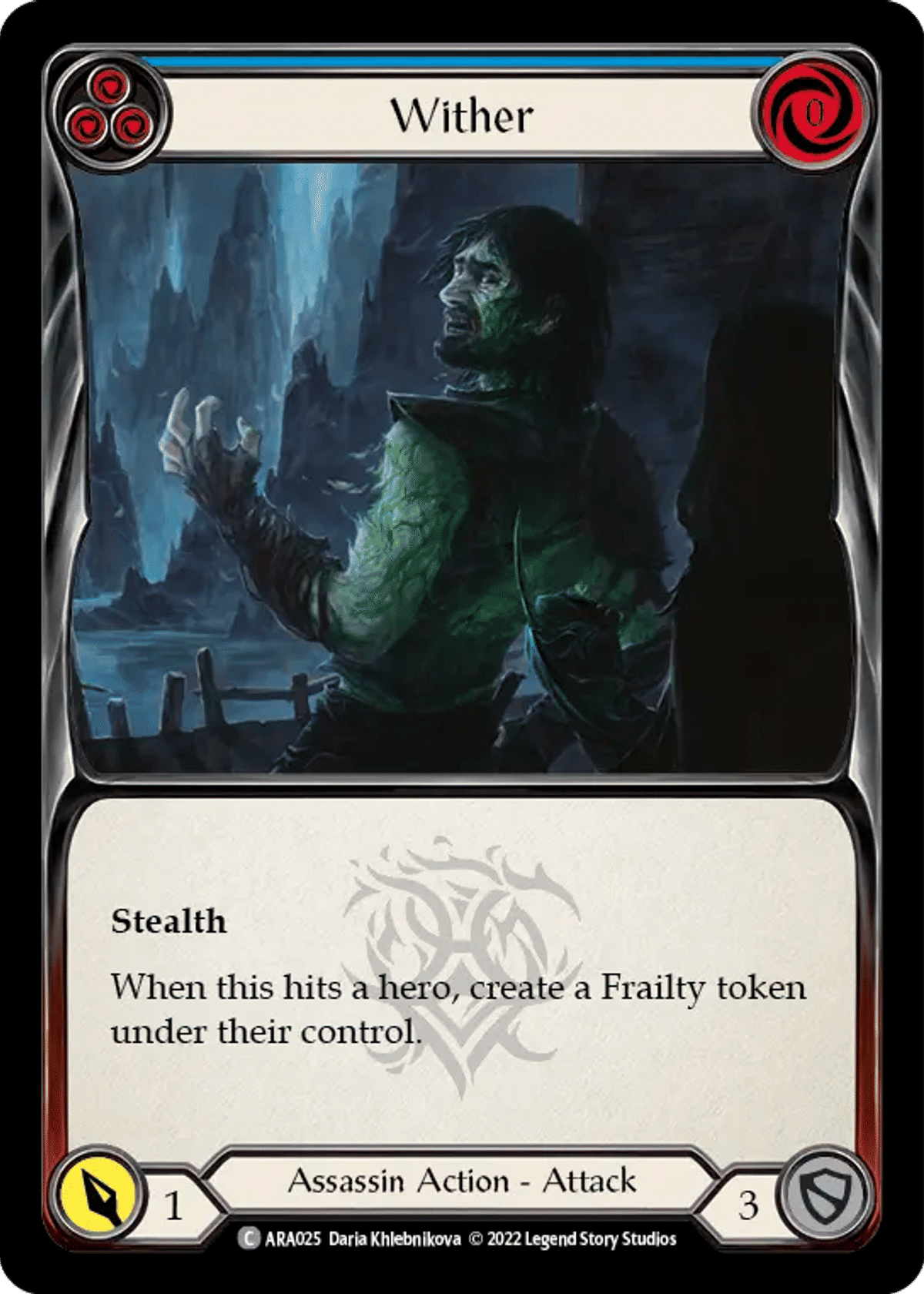 Wither (Blue) from Arakni - Blitz Deck - Flesh and Blood