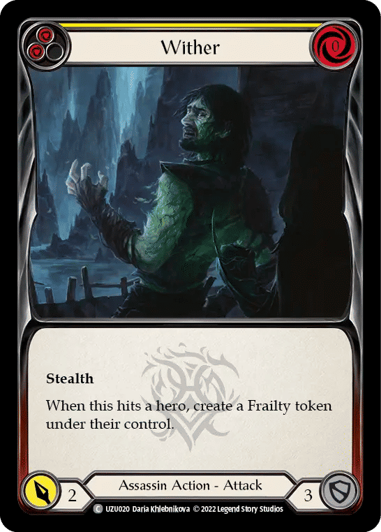 Wither (Yellow) — Uzuri - Blitz Deck — Flesh and Blood