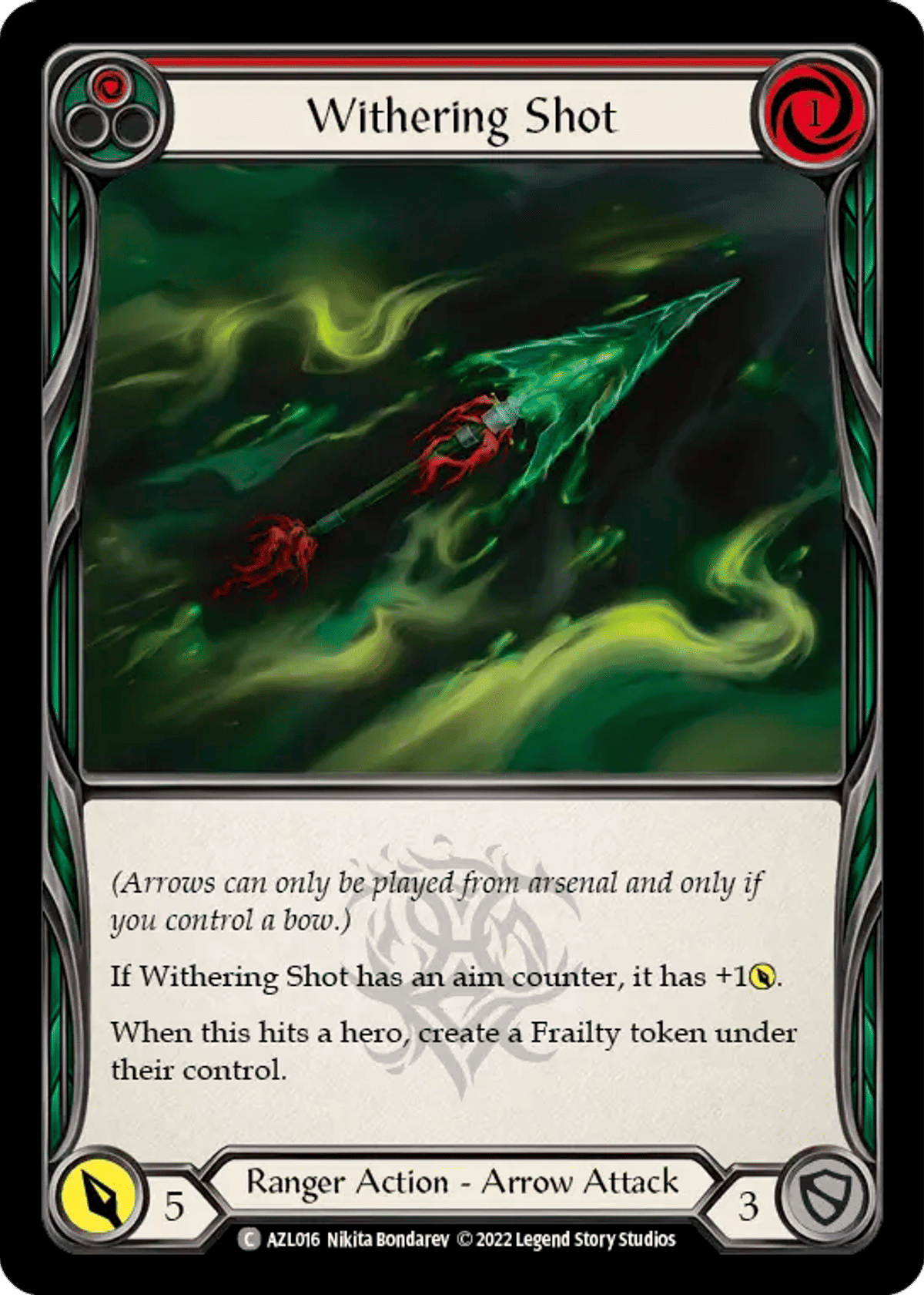 Withering Shot (Red) from Azalea - Blitz Deck - Flesh and Blood