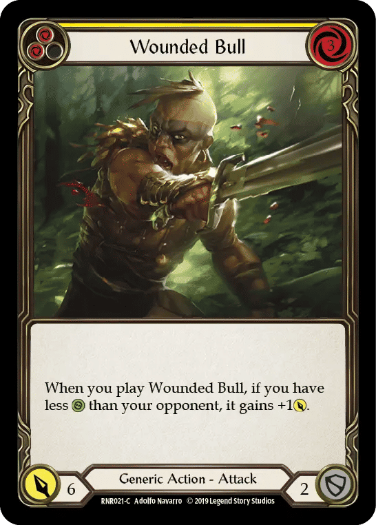 Wounded Bull (Yellow) — Rhinar, Reckless Rampage - Hero Deck — Flesh and Blood