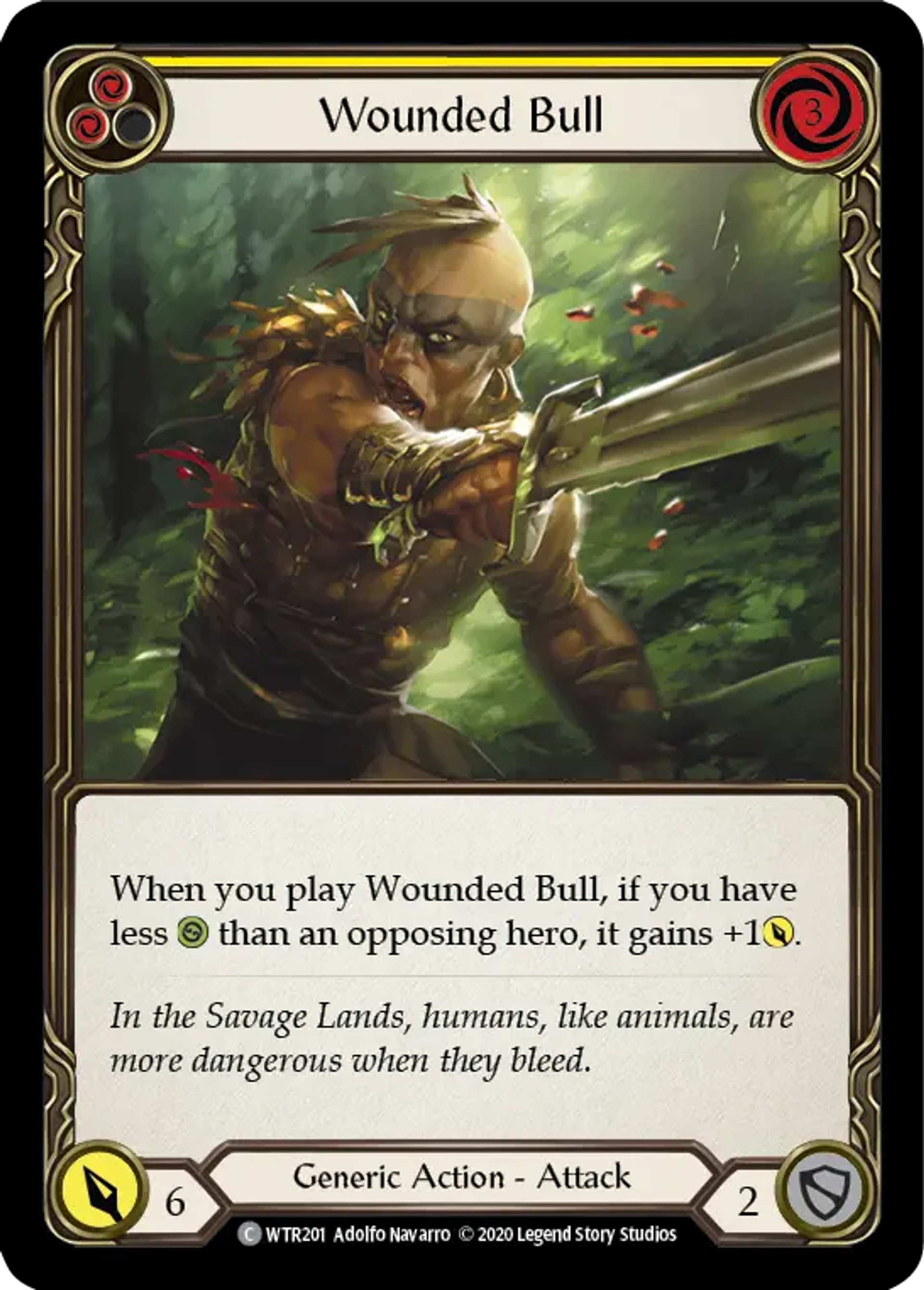 Wounded Bull (Yellow) — Welcome to Rathe - Unlimited — Flesh and Blood