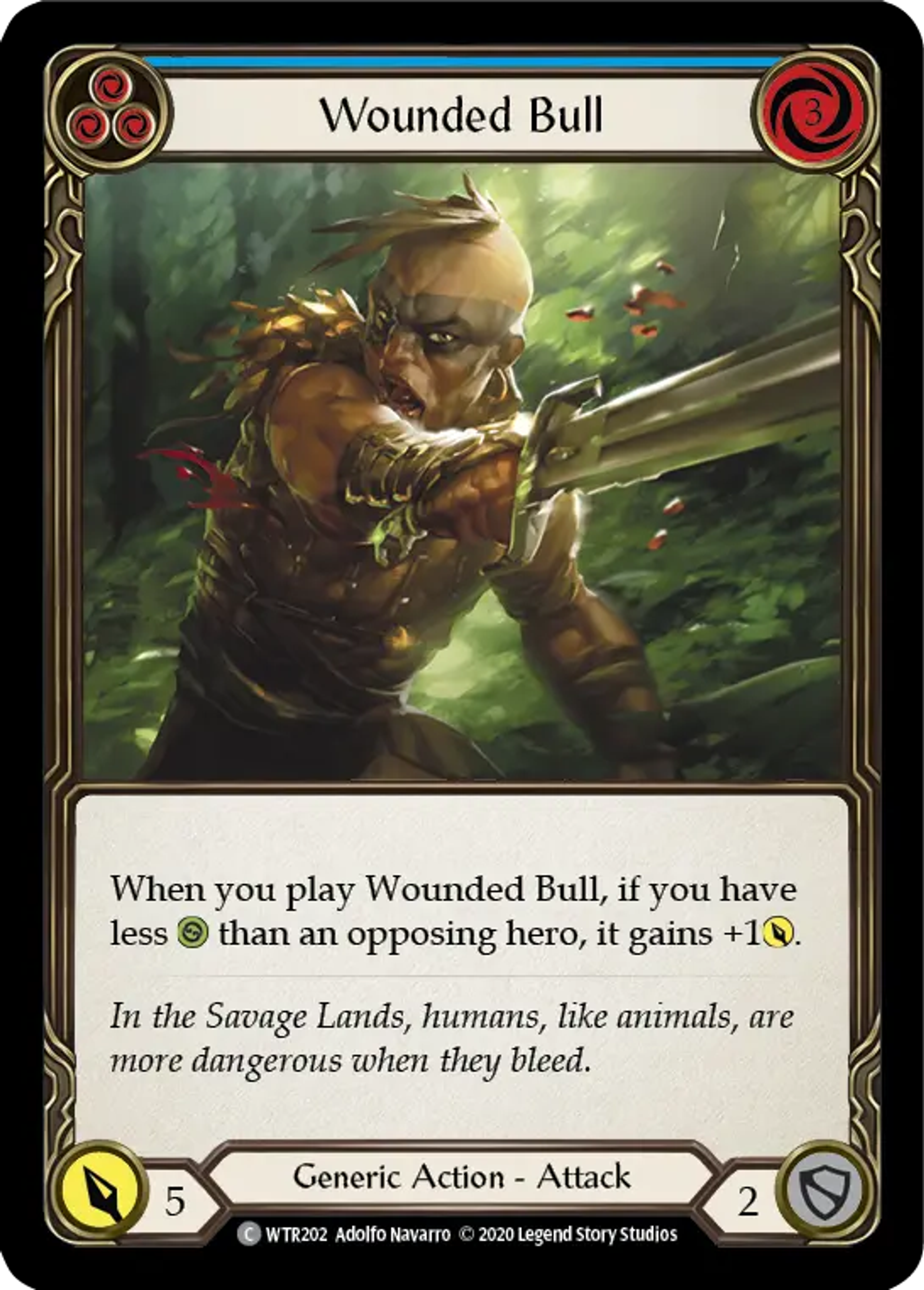 Wounded Bull (Blue) — Welcome to Rathe - Unlimited — Flesh and Blood