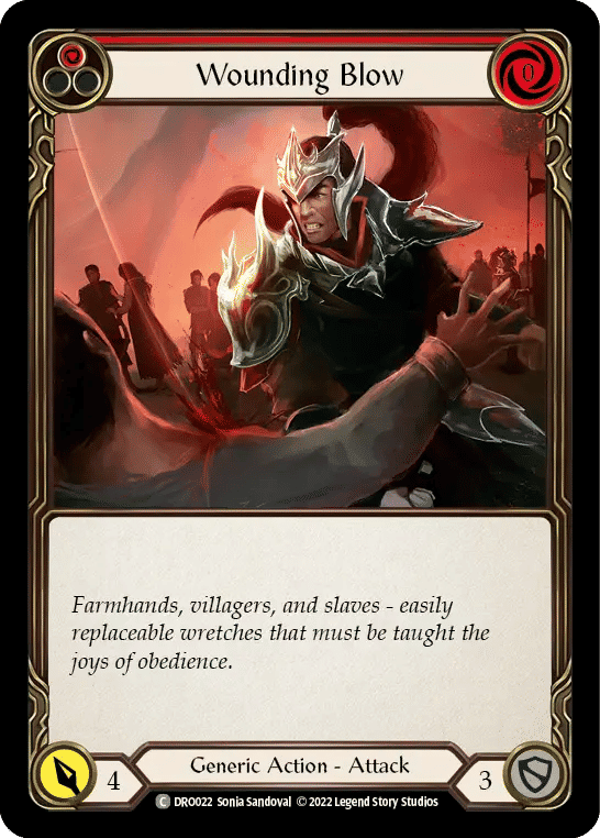 Wounding Blow (Red) — Dromai - Blitz Deck — Flesh and Blood