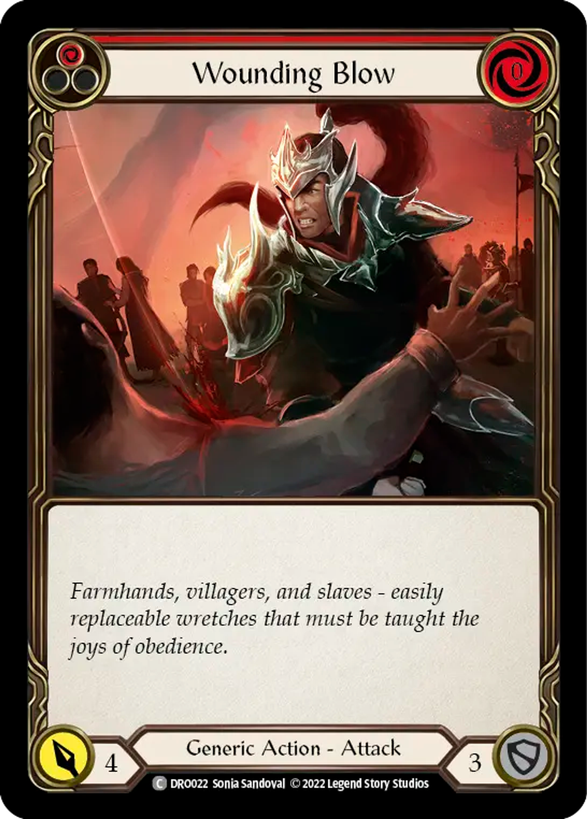 Wounding Blow (Red) — Dromai - Blitz Deck — Flesh and Blood