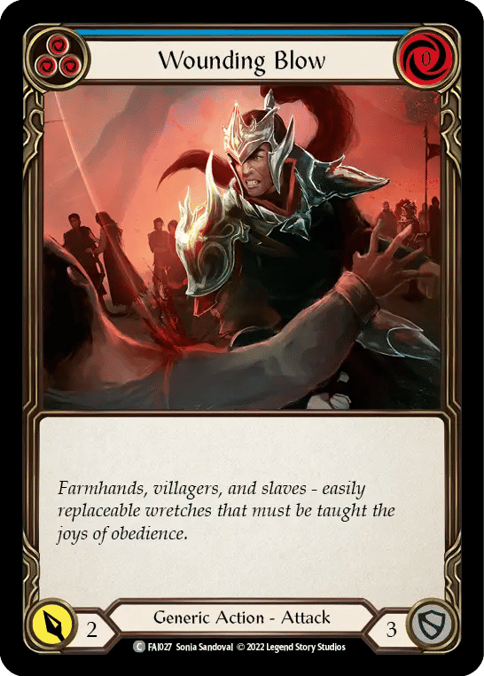 Wounding Blow (Blue) — Fai - Blitz Deck — Flesh and Blood