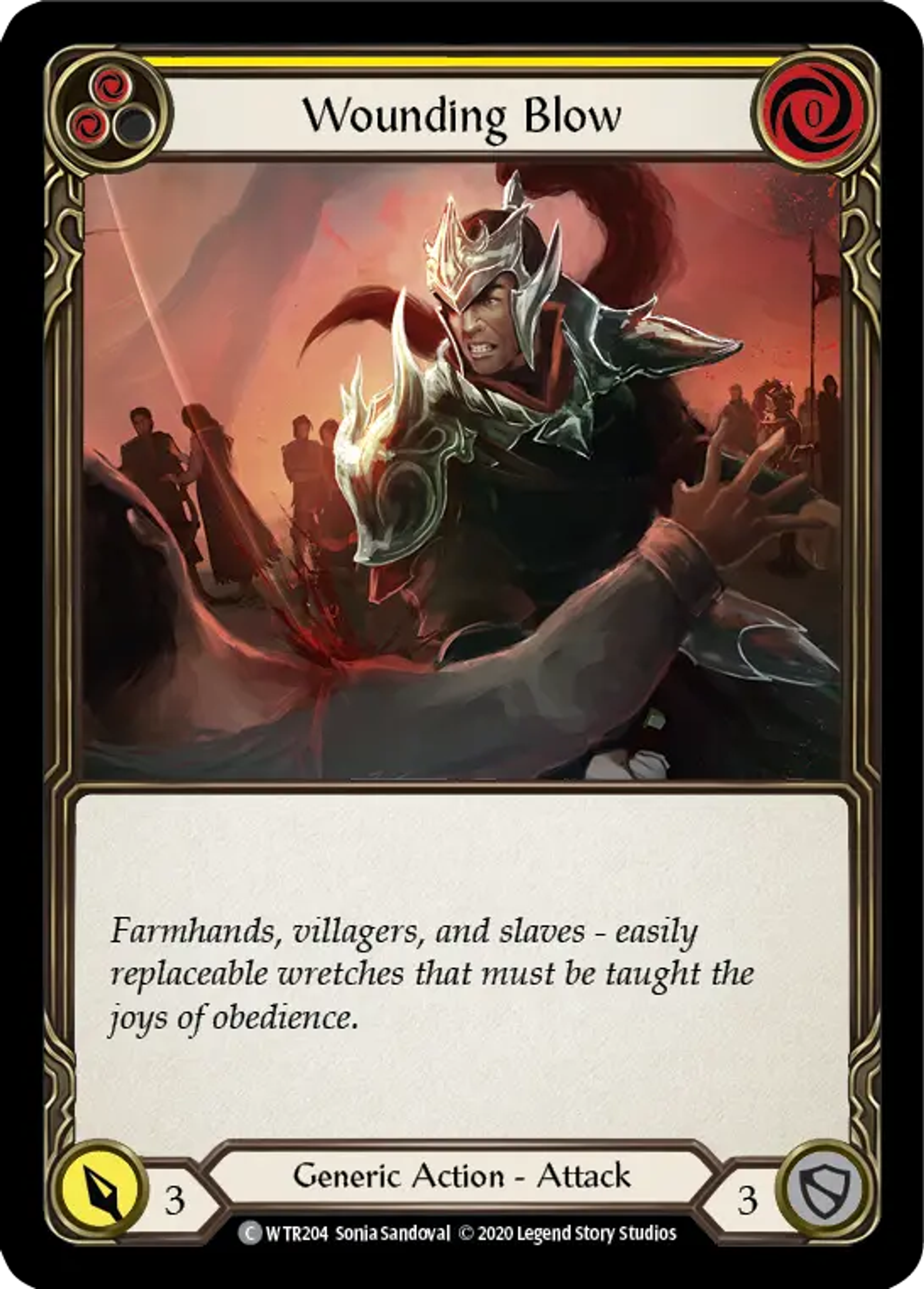 Wounding Blow (Yellow) — Welcome to Rathe - Unlimited — Flesh and Blood