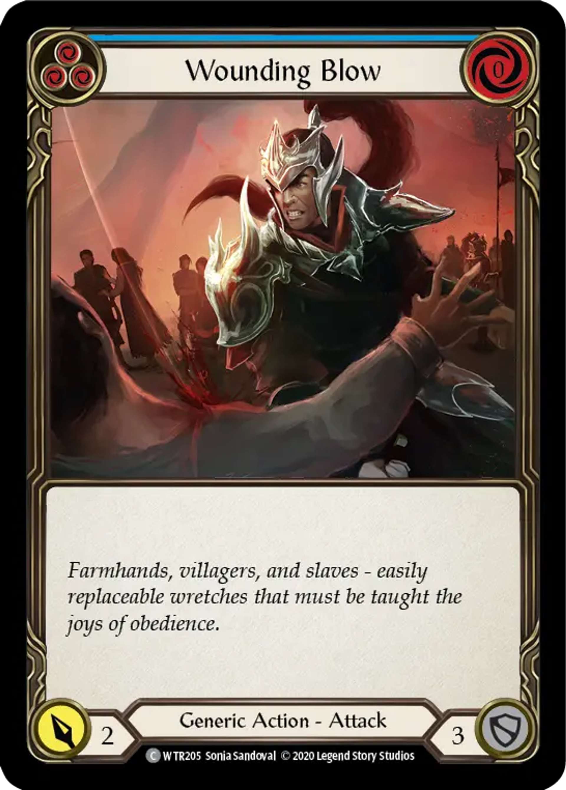 Wounding Blow (Blue) — Welcome to Rathe - Unlimited — Flesh and Blood