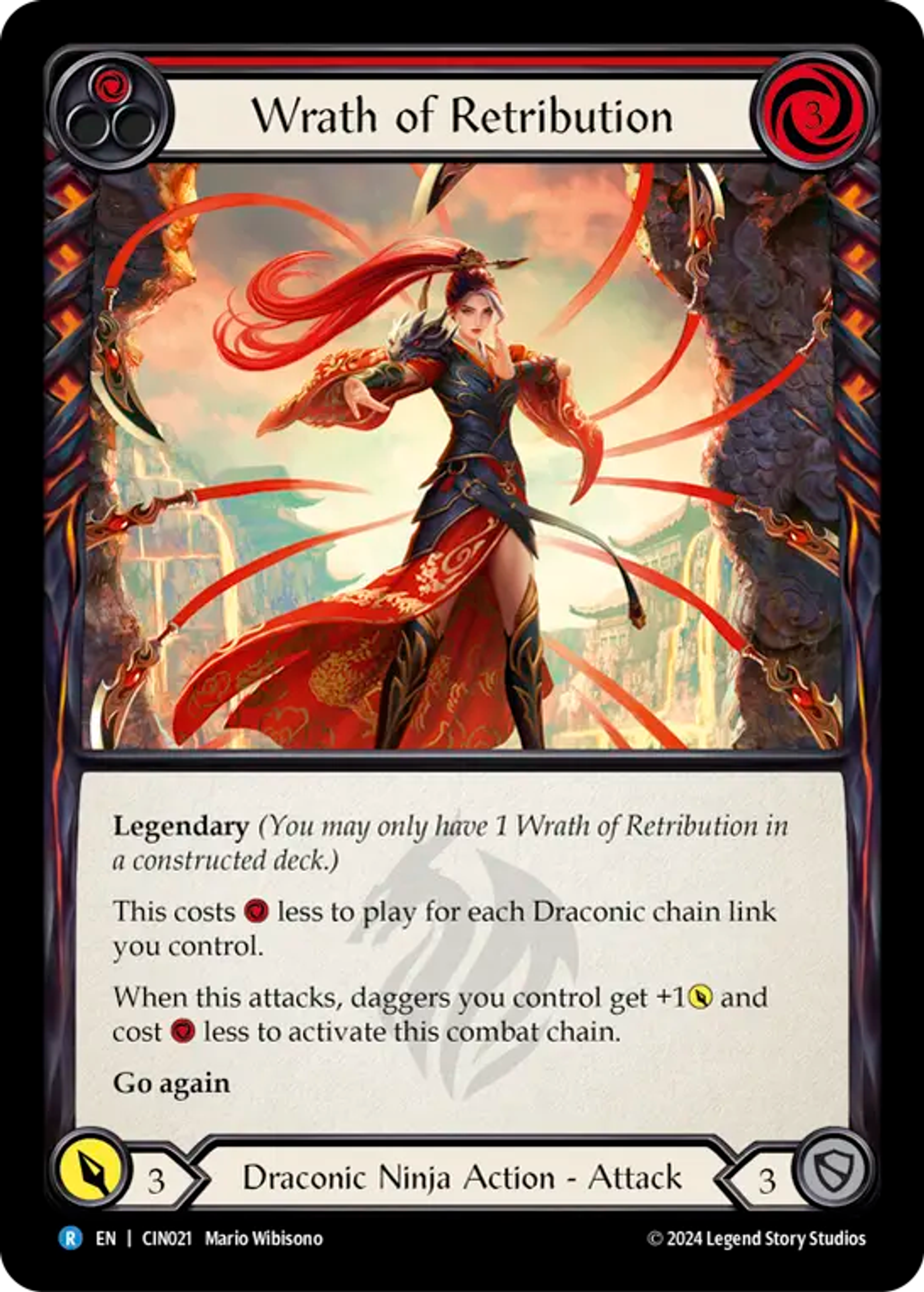 Wrath of Retribution (Red) — The Hunted Blitz Deck - Cindra — Flesh and Blood