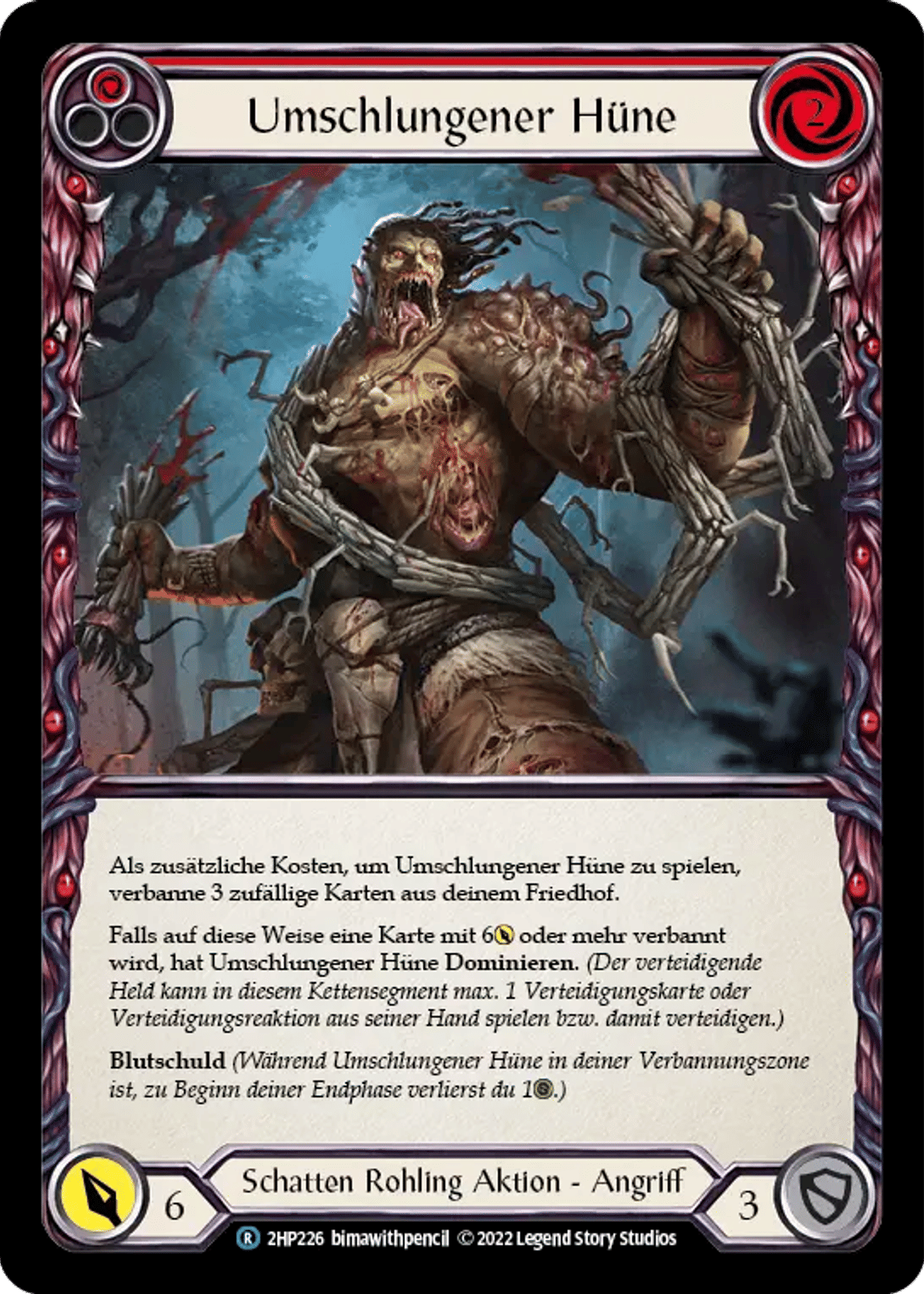 Writhing Beast Hulk (Red) from History Pack 2 - Black Label - Flesh and Blood