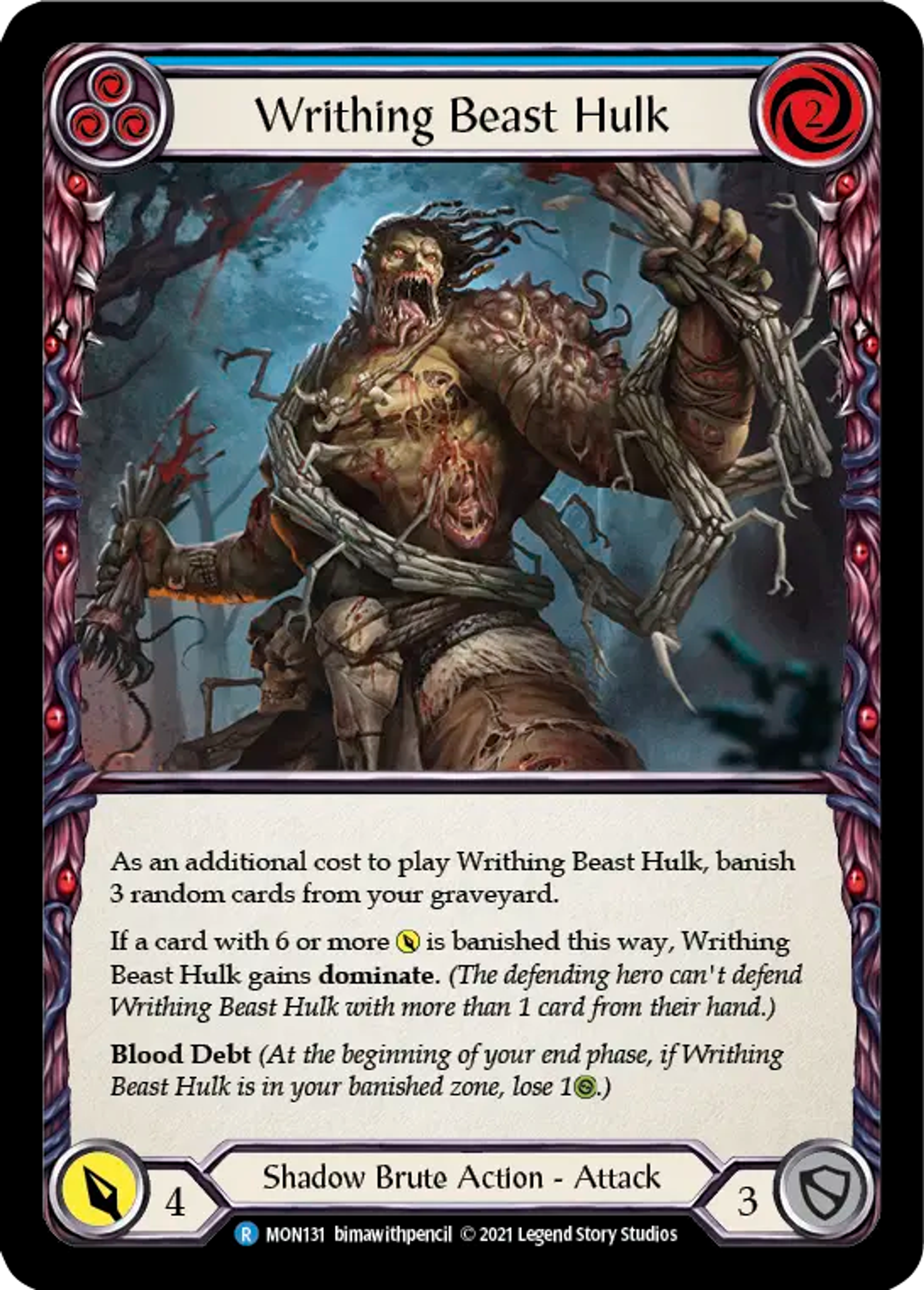 Writhing Beast Hulk (Blue) — Monarch — Flesh and Blood