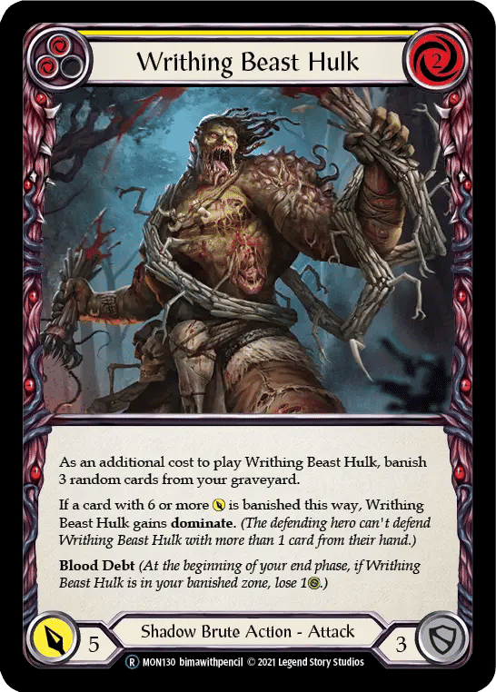 Writhing Beast Hulk (Yellow) — Monarch - Unlimited — Flesh and Blood