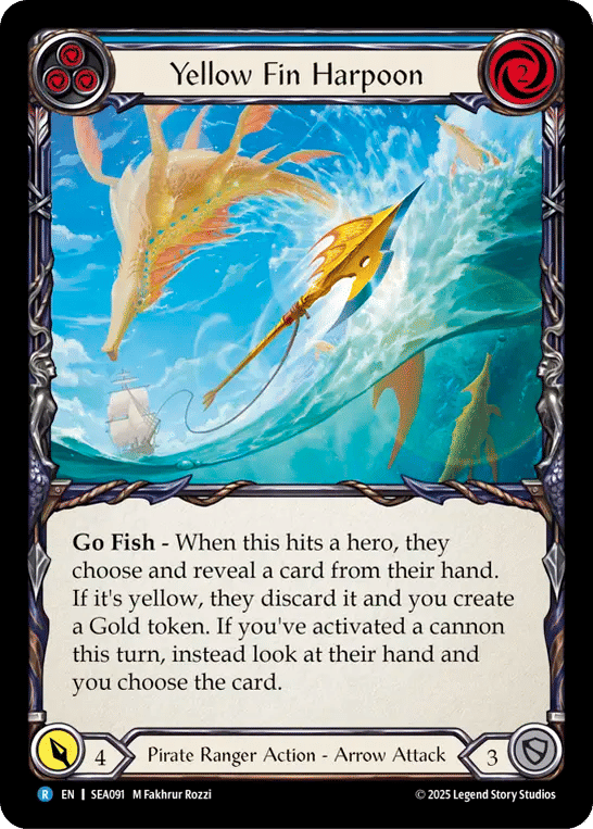 Yellow Fin Harpoon (Blue) — High Seas — Flesh and Blood