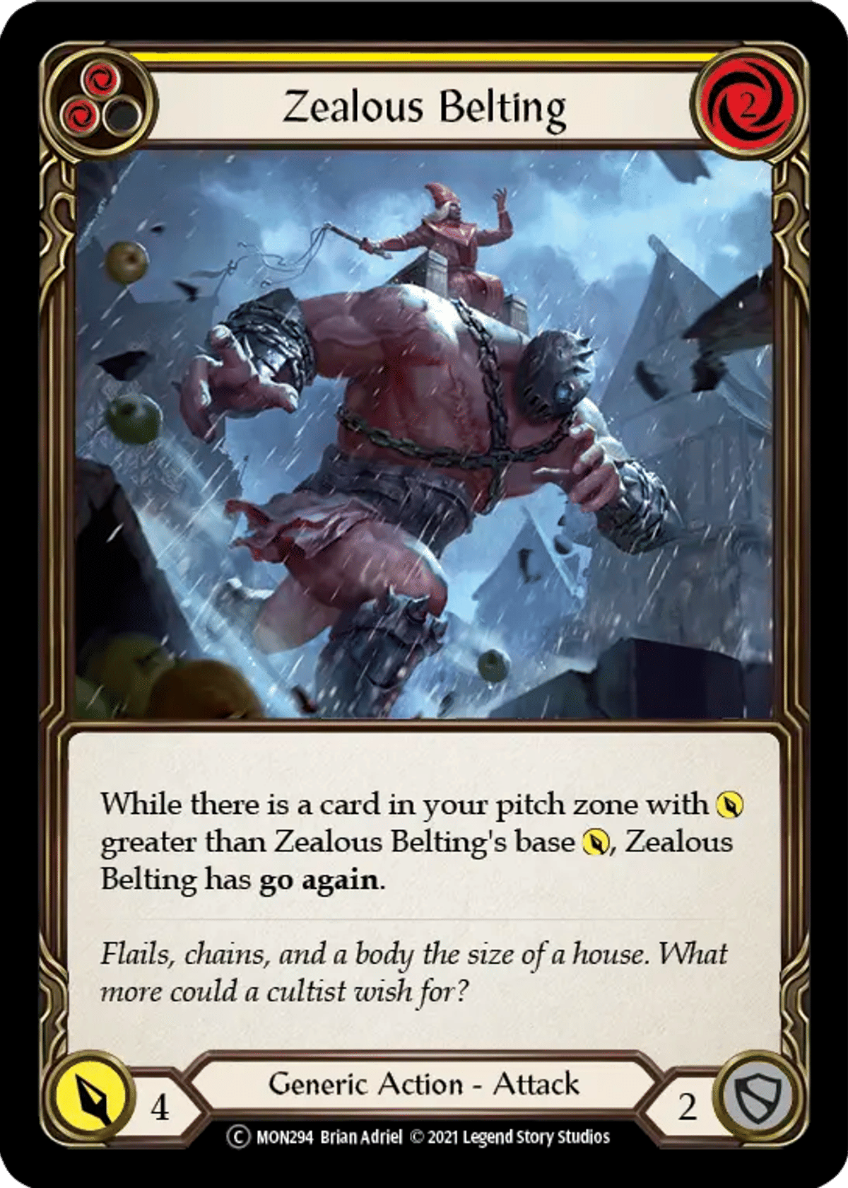 Zealous Belting (Yellow) from Monarch - Unlimited - Flesh and Blood