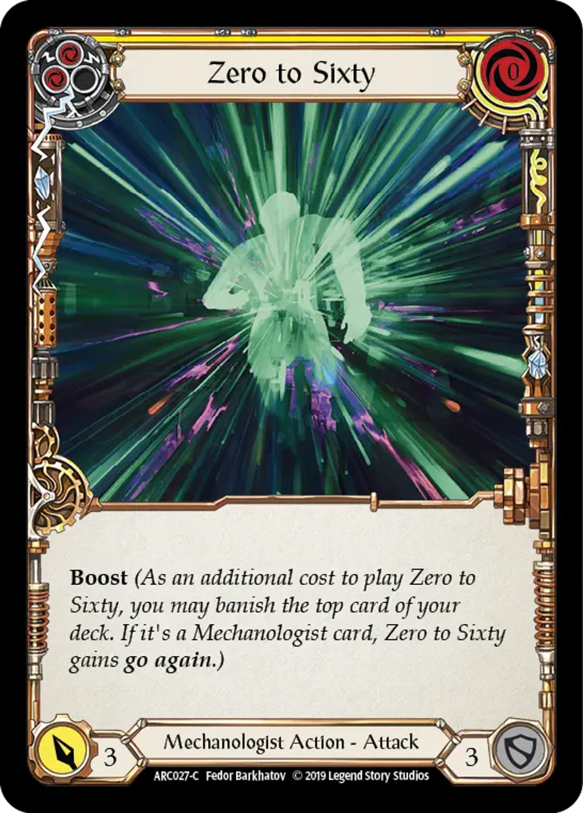 Zero to Sixty (Yellow) — Arcane Rising — Flesh and Blood