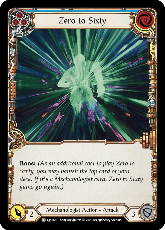 Zero to Sixty (Blue) — Arcane Rising - Unlimited — Flesh and Blood