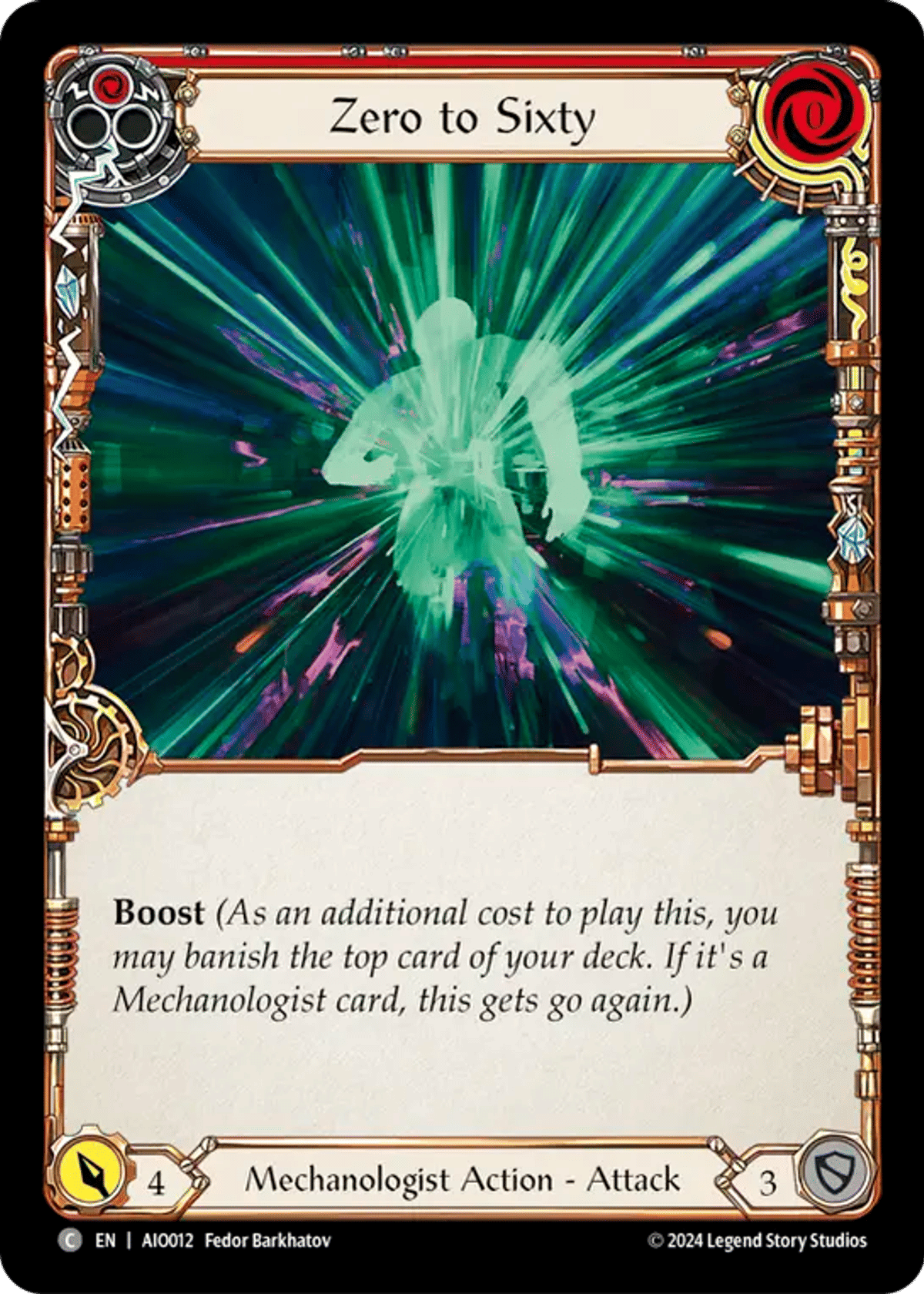 Zero to Sixty (Red) from Armory Deck - Dash I/O - Flesh and Blood