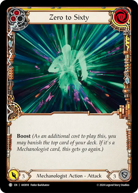 Zero to Sixty (Yellow) — Armory Deck - Dash I/O — Flesh and Blood