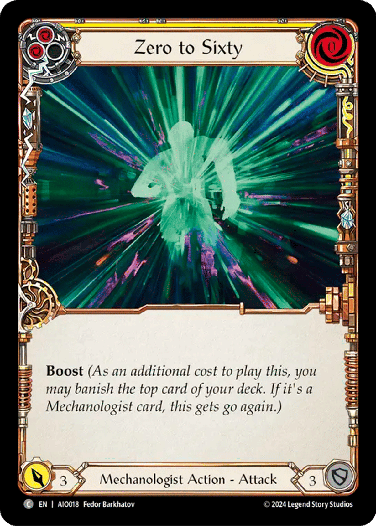 Zero to Sixty (Yellow) from Armory Deck - Dash I/O - Flesh and Blood