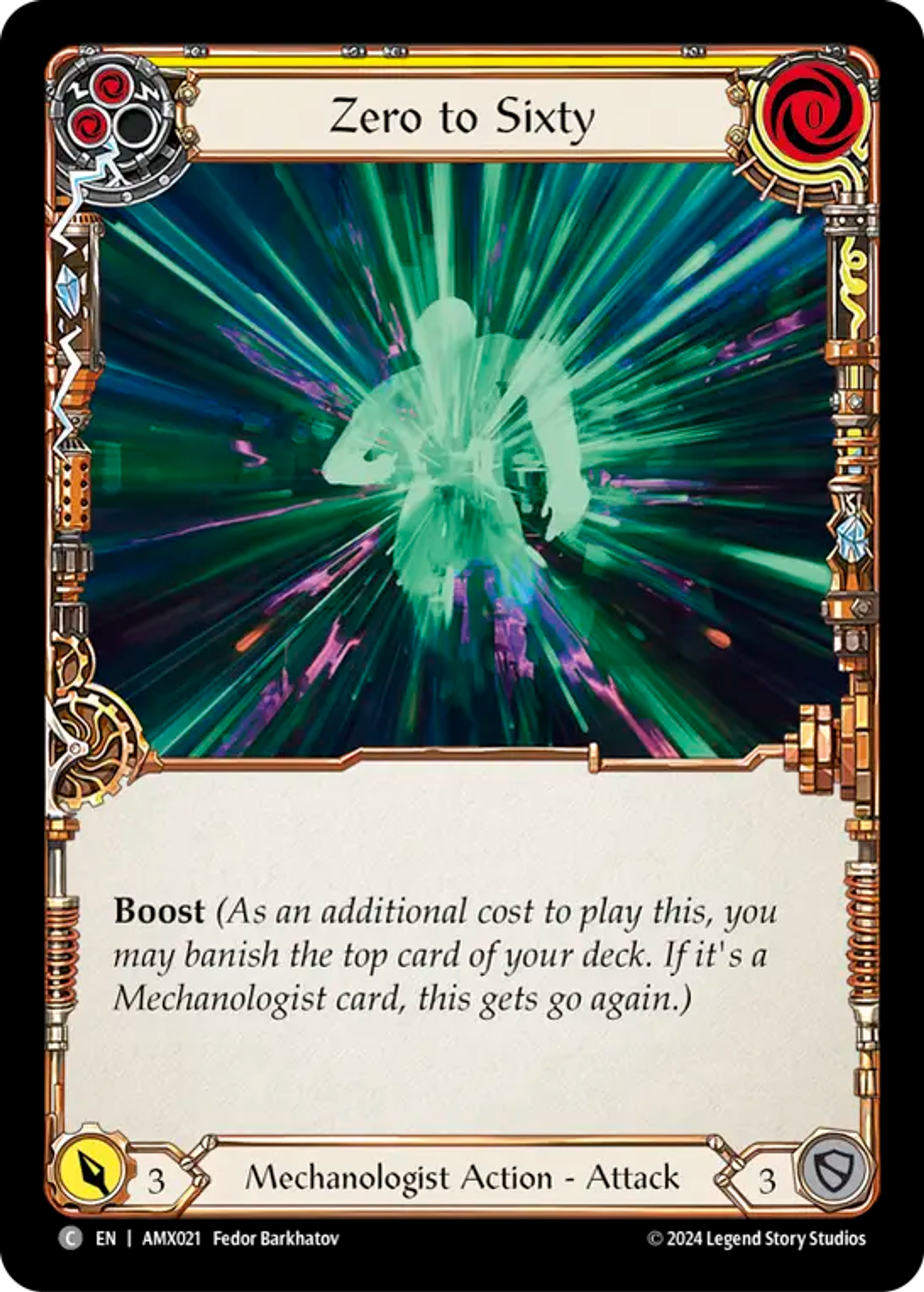Zero to Sixty (Yellow) — Armory Deck - Maxx 'The Hype' Nitro — Flesh and Blood