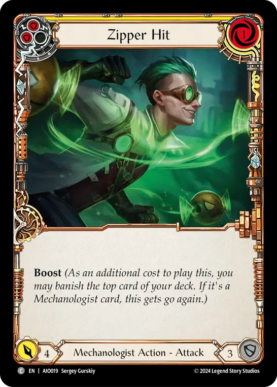Zipper Hit (Yellow) — Armory Deck - Dash I/O — Flesh and Blood