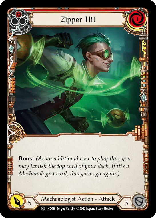 Zipper Hit (Red) — Dash - Blitz Deck — Flesh and Blood