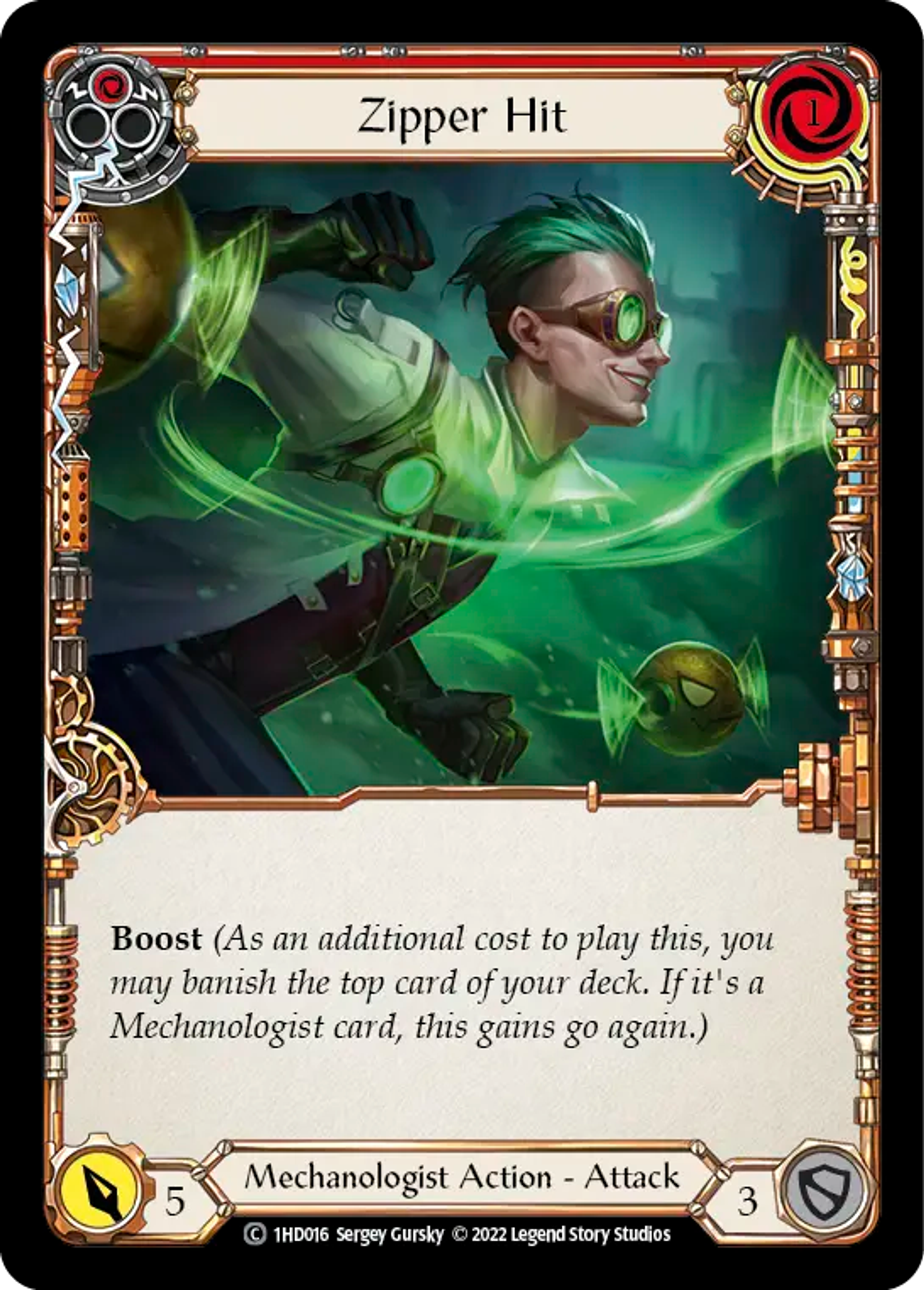 Zipper Hit (Red) — Dash - Blitz Deck — Flesh and Blood