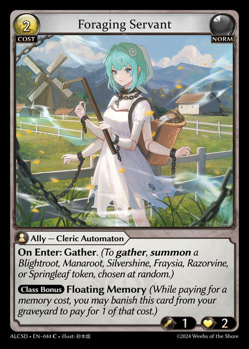 Foraging Servant — Alchemical Revolution Starter Decks — Grand Archive TCG