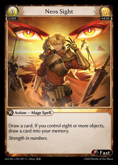 Neos Sight — Alchemical Revolution Starter Decks — Grand Archive TCG