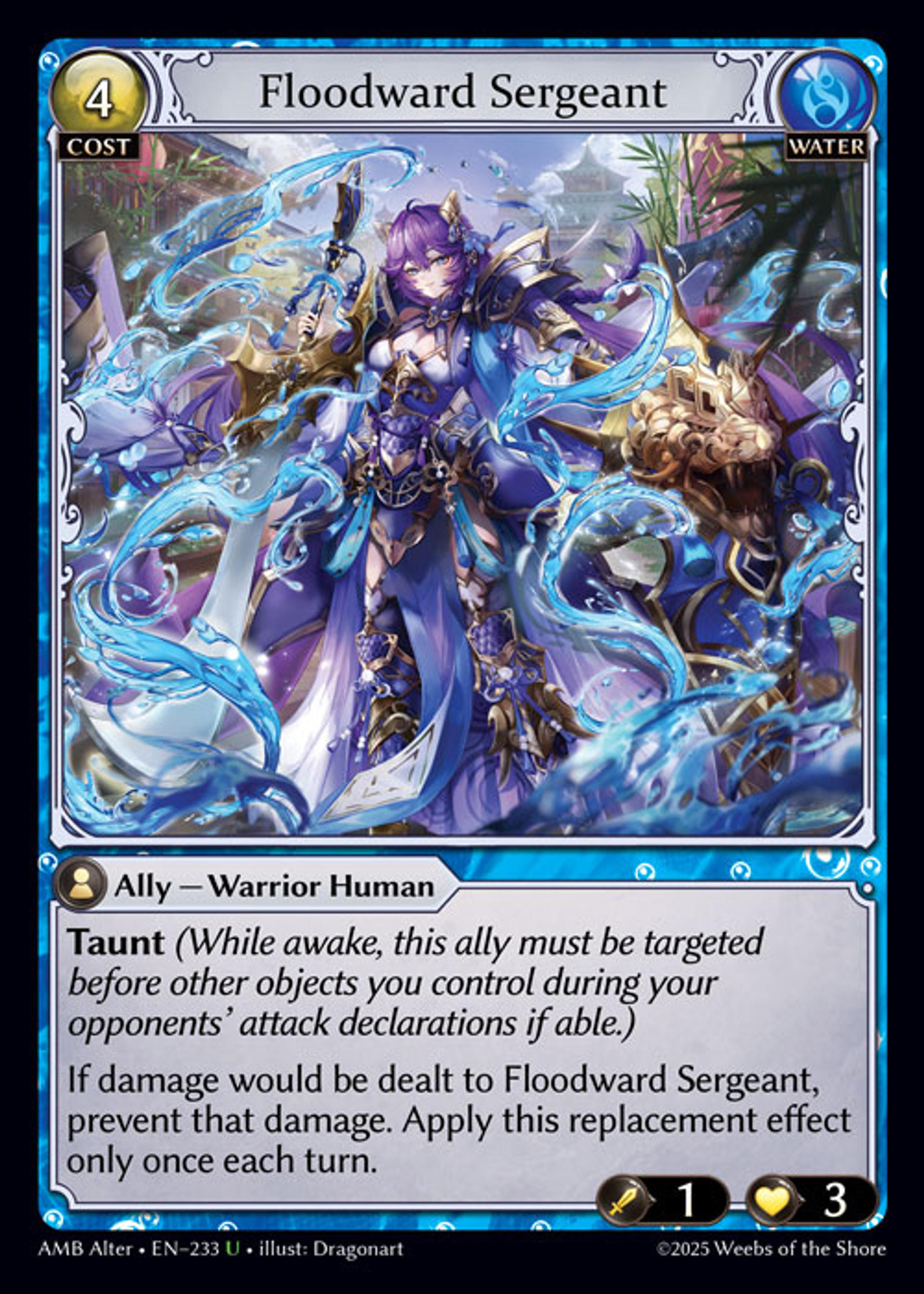 Floodward Sergeant — Mortal Ambition Alter Edition — Grand Archive TCG