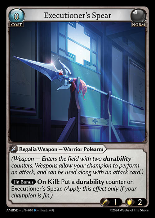 Executioner's Spear — Mortal Ambition Starter Decks — Grand Archive TCG