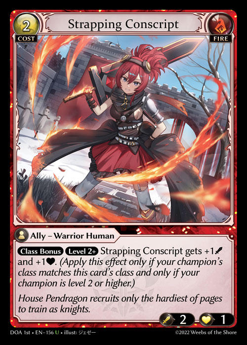 Strapping Conscript — Dawn of Ashes First Edition — Grand Archive TCG