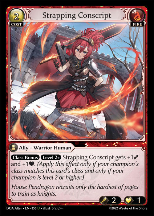Strapping Conscript — Dawn of Ashes Alter Edition — Grand Archive TCG