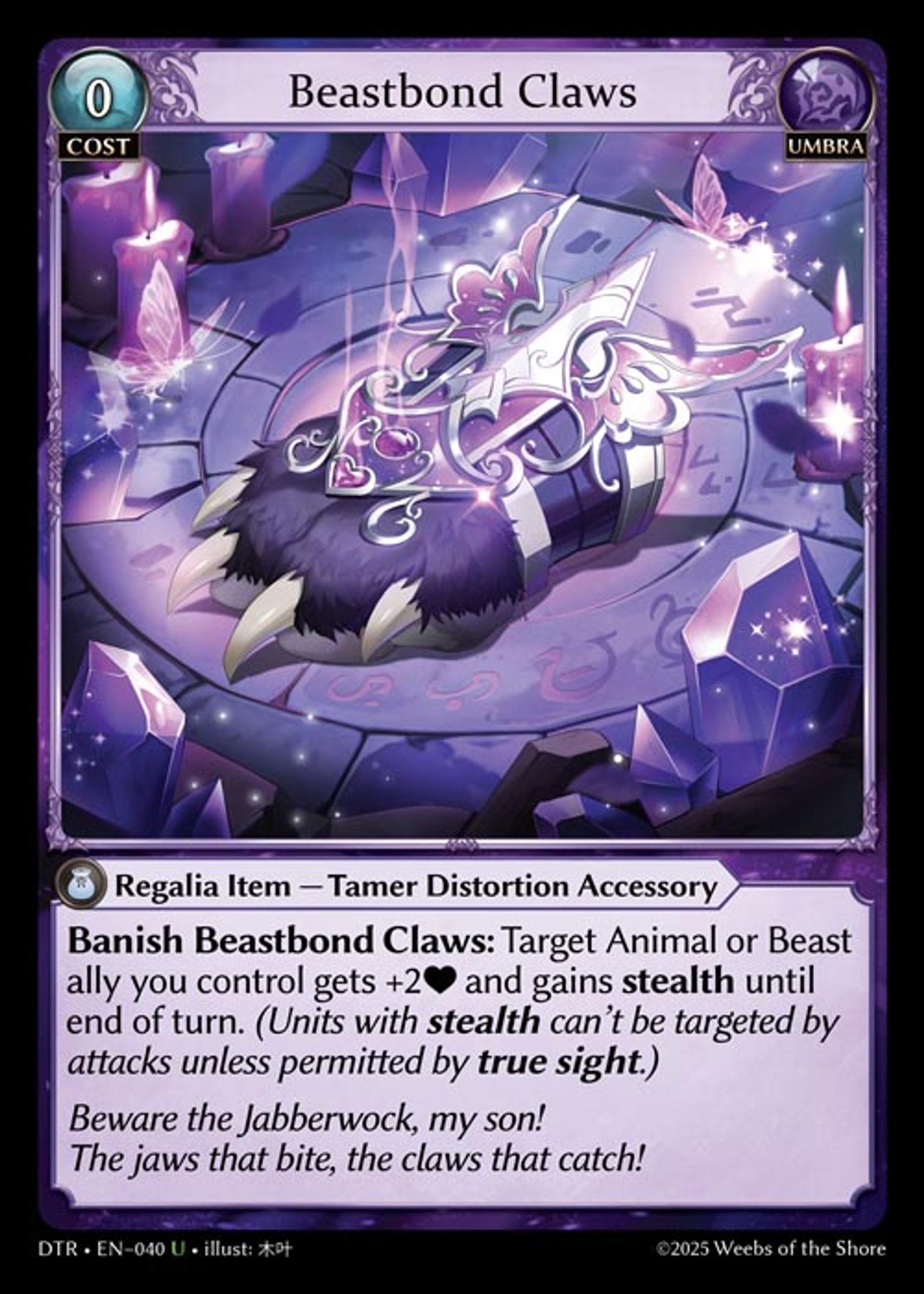 Beastbond Claws — Distorted Reflections — Grand Archive TCG
