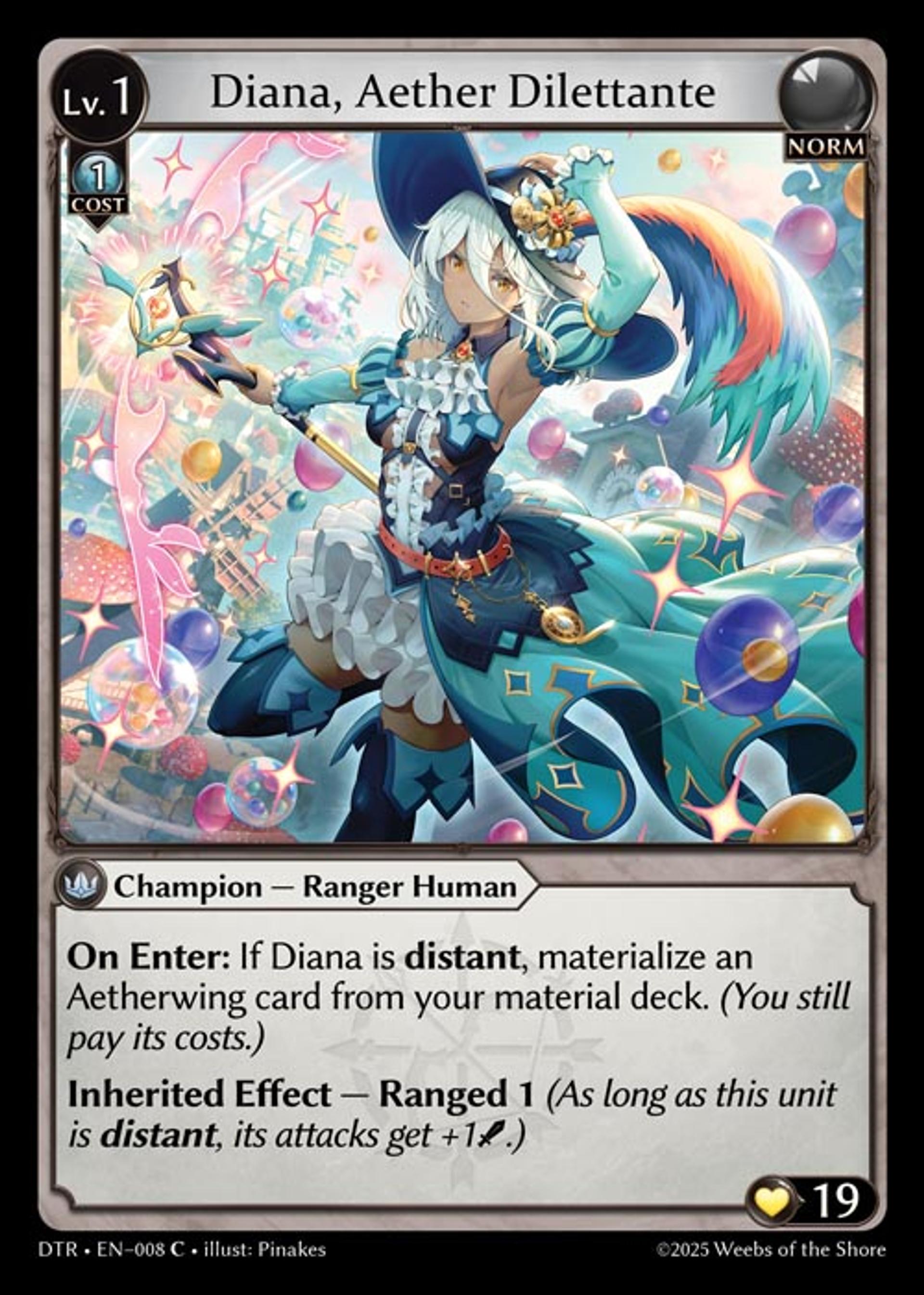 Diana, Aether Dilettante — Distorted Reflections — Grand Archive TCG