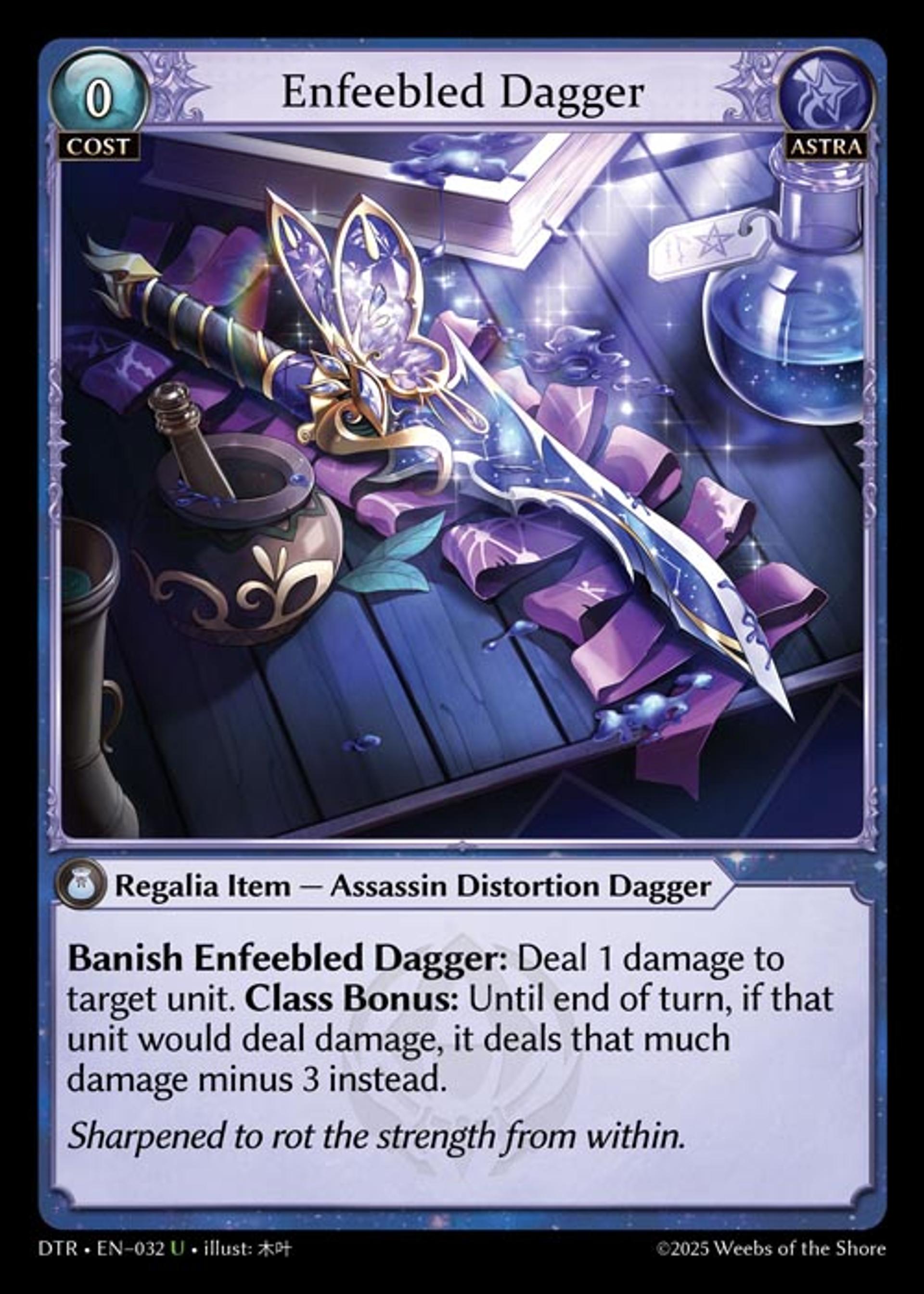 Enfeebled Dagger — Distorted Reflections — Grand Archive TCG