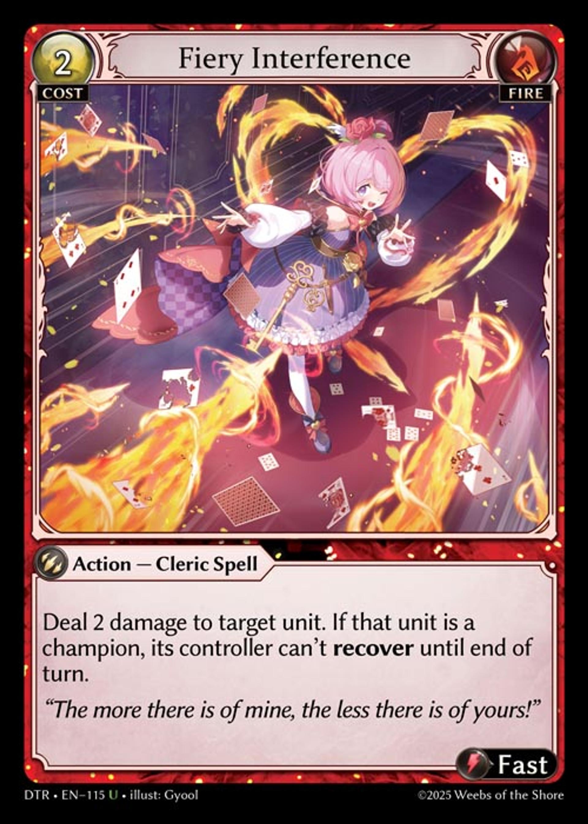 Fiery Interference — Distorted Reflections — Grand Archive TCG