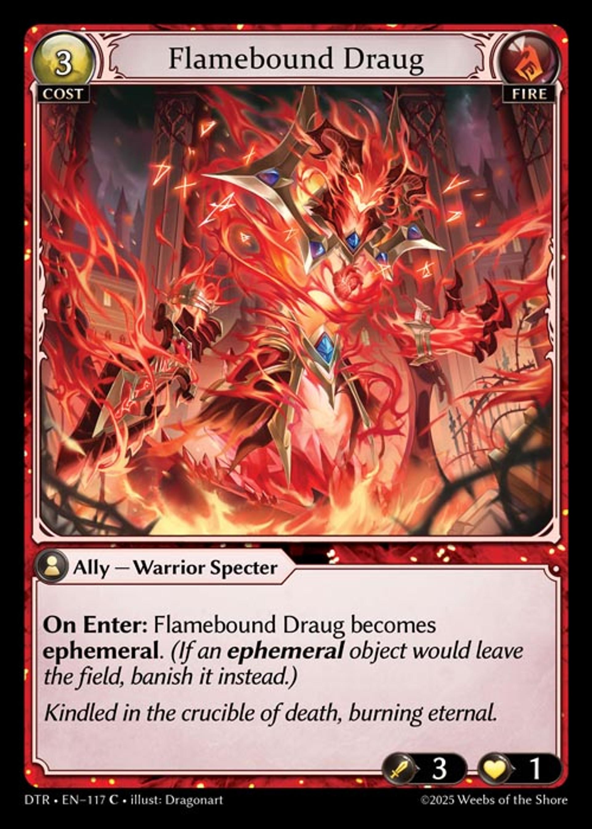Flamebound Draug — Distorted Reflections — Grand Archive TCG