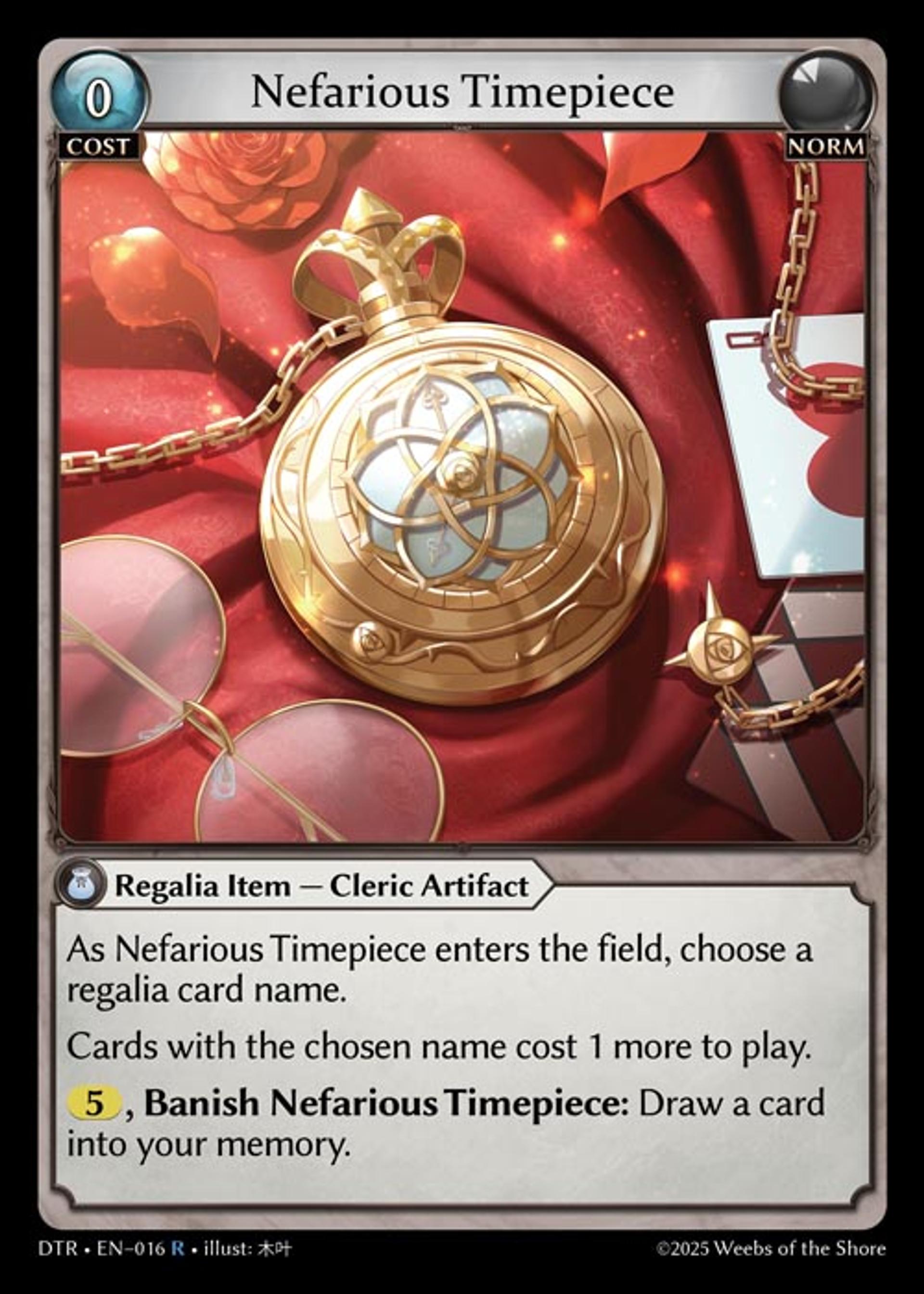 Nefarious Timepiece — Distorted Reflections — Grand Archive TCG