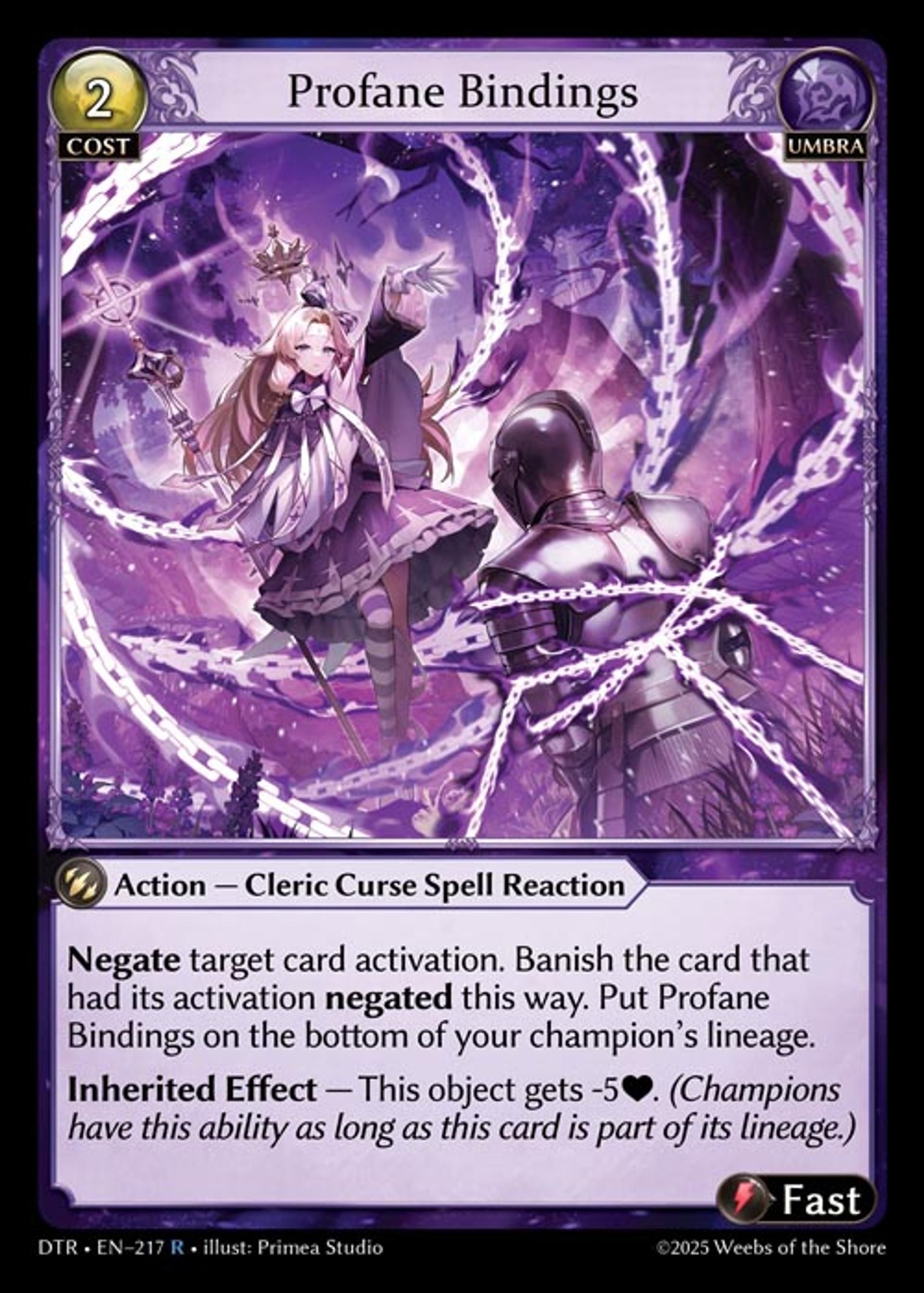 Profane Bindings — Distorted Reflections — Grand Archive TCG
