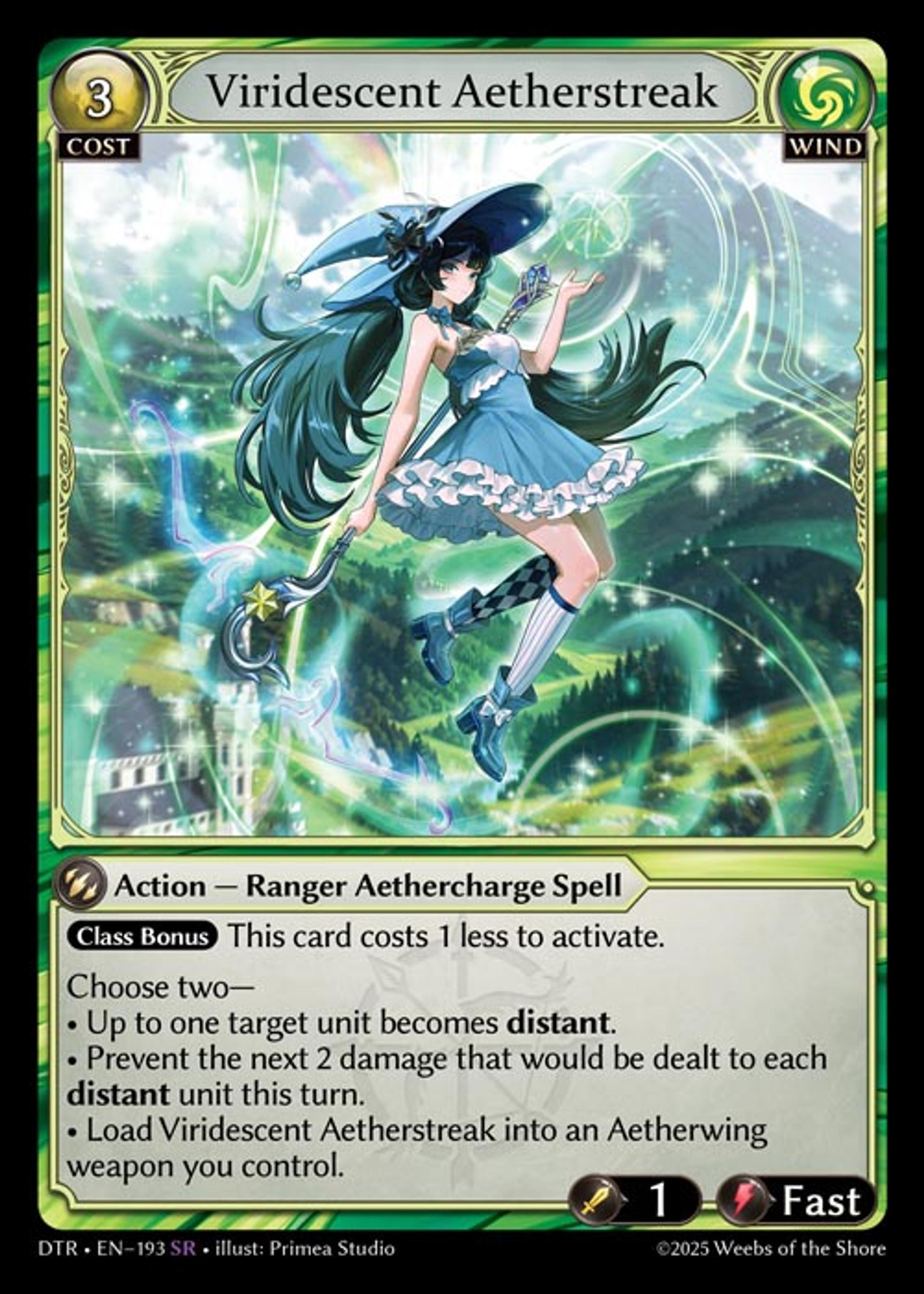 Viridescent Aetherstreak — Distorted Reflections — Grand Archive TCG